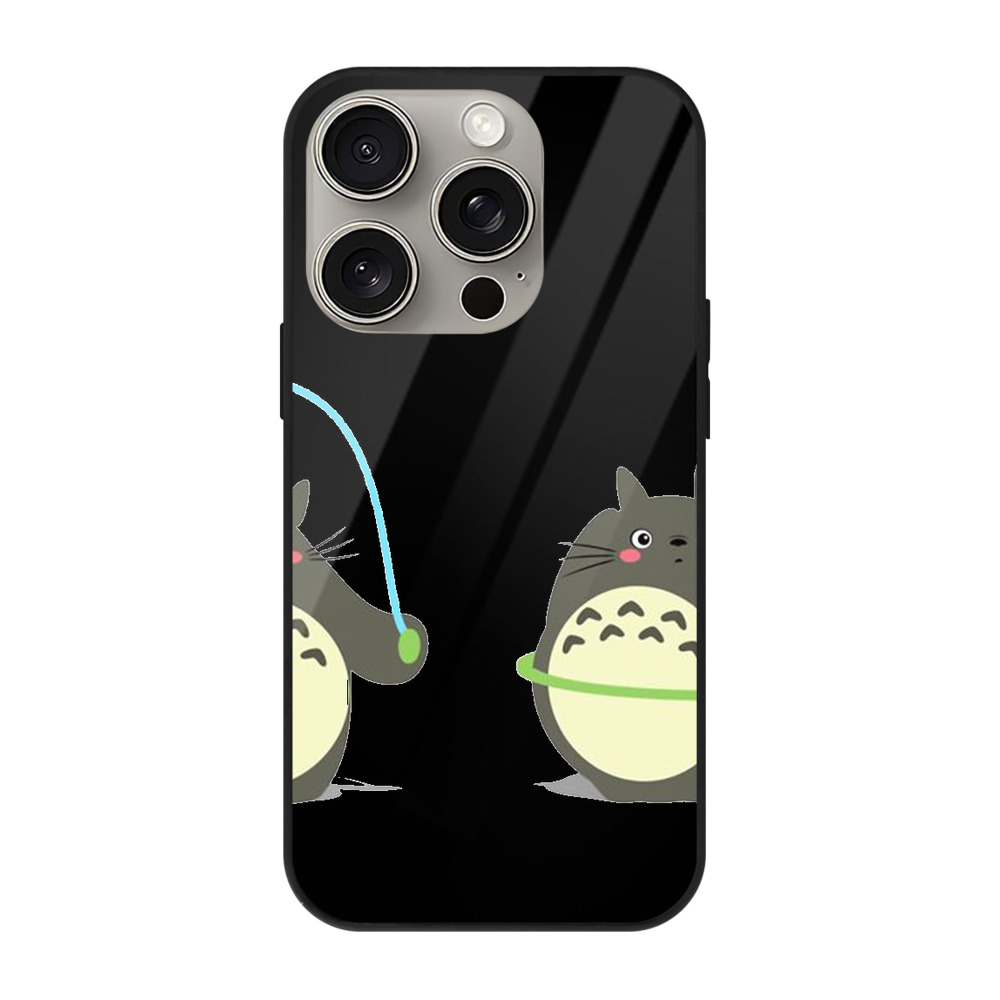 となりのトトロ 草壁メイ 草壁サツキ My Neighbor Totoro Satsuki Kusakabe Mei Kusakabe 【iPhone15Pro対応】スマホケース 耐衝撃＆黄変防止 背面ガラス