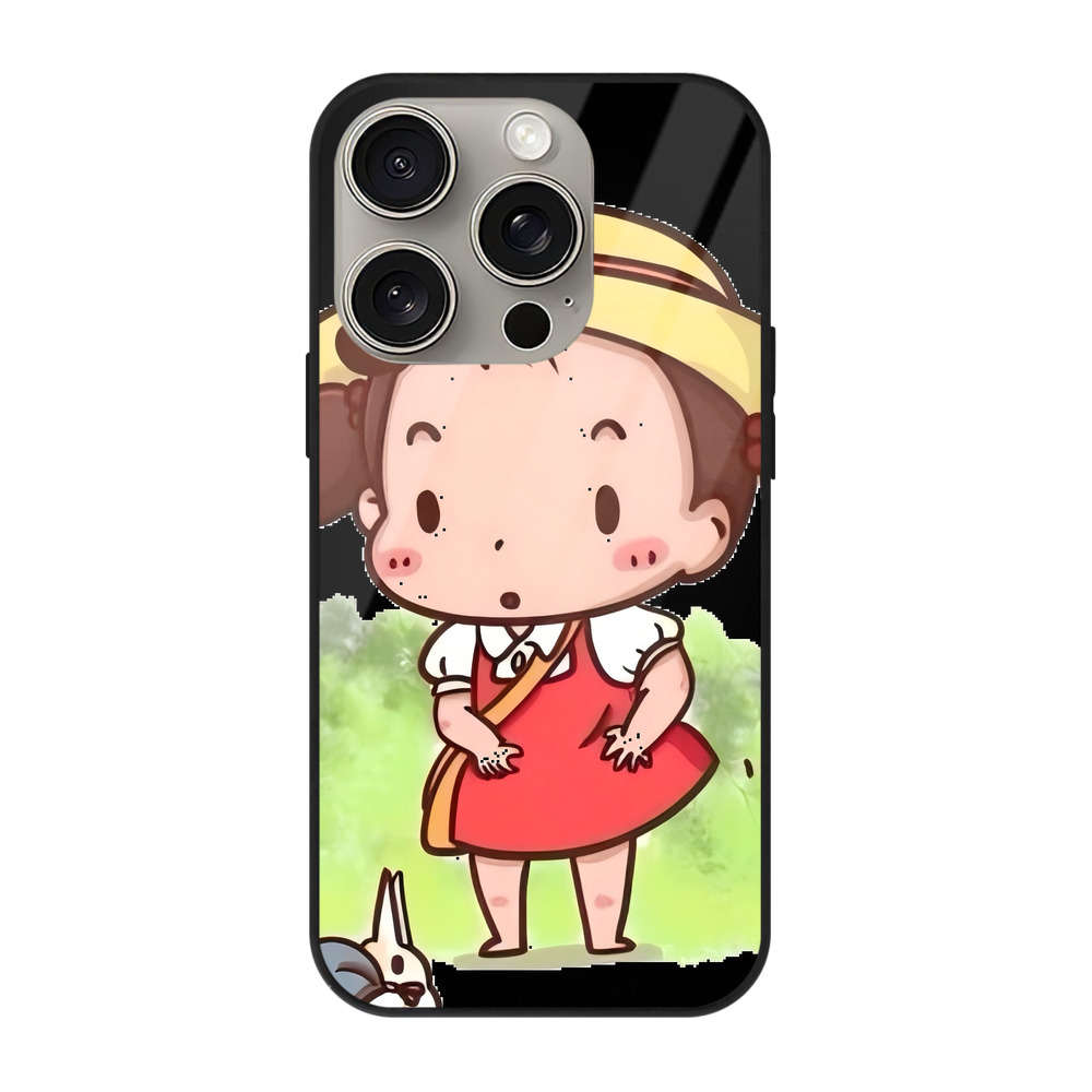 となりのトトロ 草壁メイ 草壁サツキ My Neighbor Totoro Satsuki Kusakabe Mei Kusakabe 【iPhone15Pro対応】スマホケース 耐衝撃＆黄変防止 背面ガラス