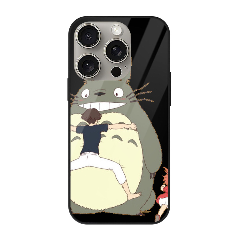 となりのトトロ 草壁メイ 草壁サツキ My Neighbor Totoro Satsuki Kusakabe Mei Kusakabe 【iPhone15Pro対応】スマホケース 耐衝撃＆黄変防止 背面ガラス