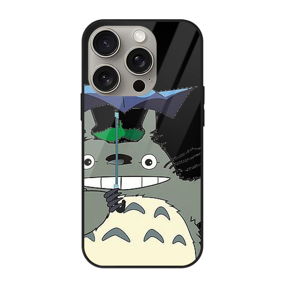 となりのトトロ 草壁メイ 草壁サツキ My Neighbor Totoro Satsuki Kusakabe Mei Kusakabe 【iPhone15Pro対応】スマホケース 耐衝撃＆黄変防止 背面ガラス