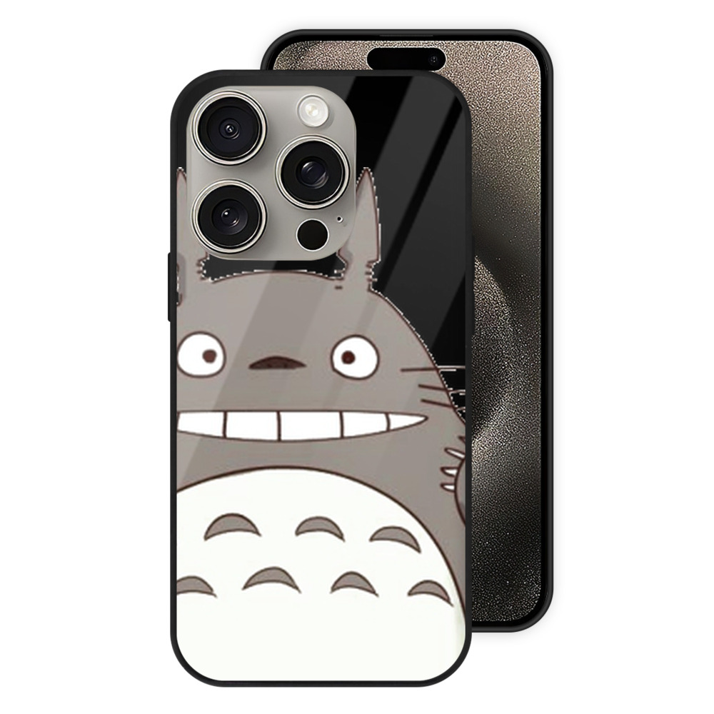 （画像用） となりのトトロ 草壁メイ 草壁サツキ My Neighbor Totoro Satsuki Kusakabe Mei Kusakabe 【iPhone15Pro対応】スマホケース 耐衝撃＆黄変防止 背面ガラス