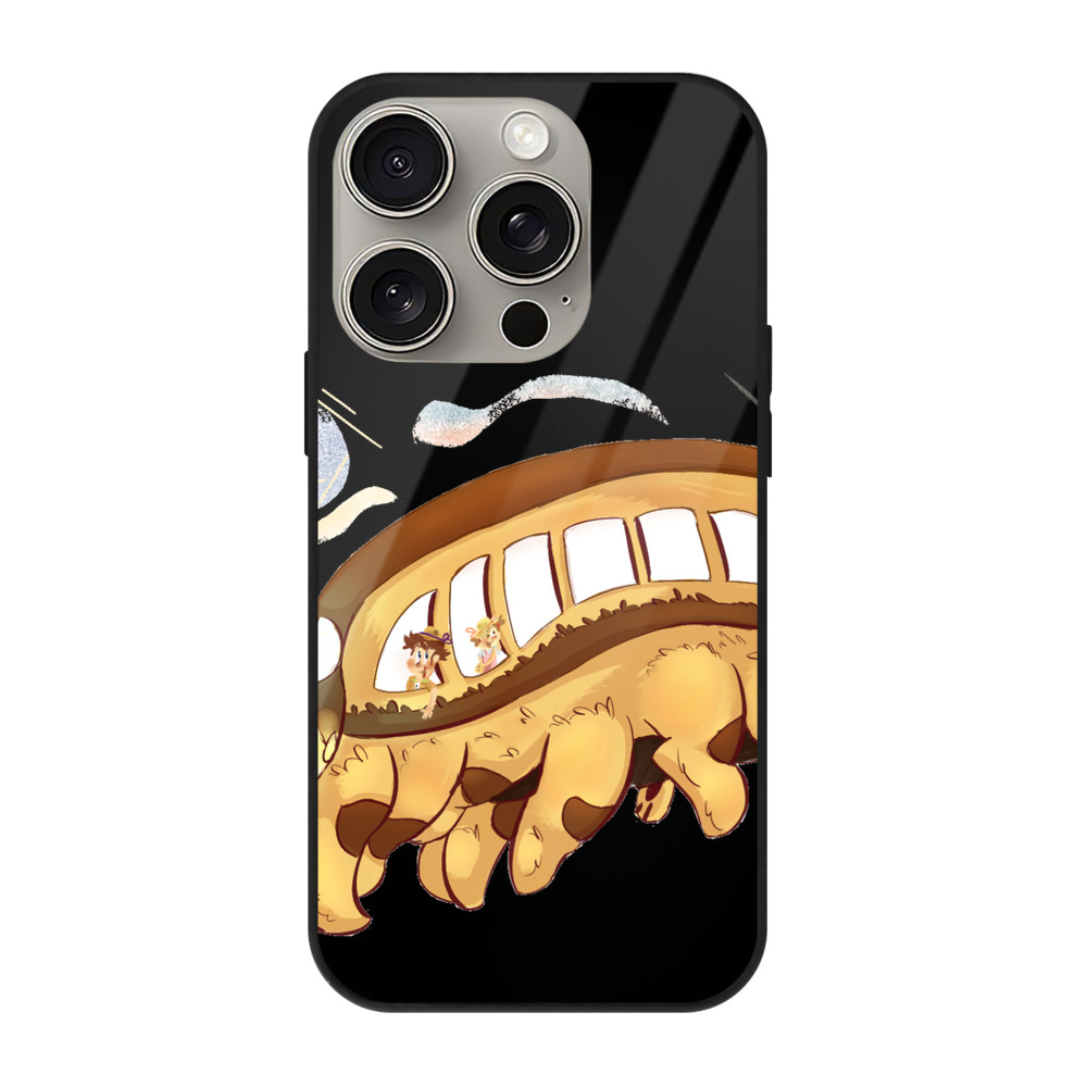 となりのトトロ 草壁メイ 草壁サツキ My Neighbor Totoro Satsuki Kusakabe Mei Kusakabe 【iPhone15Pro対応】スマホケース 耐衝撃＆黄変防止 背面ガラス