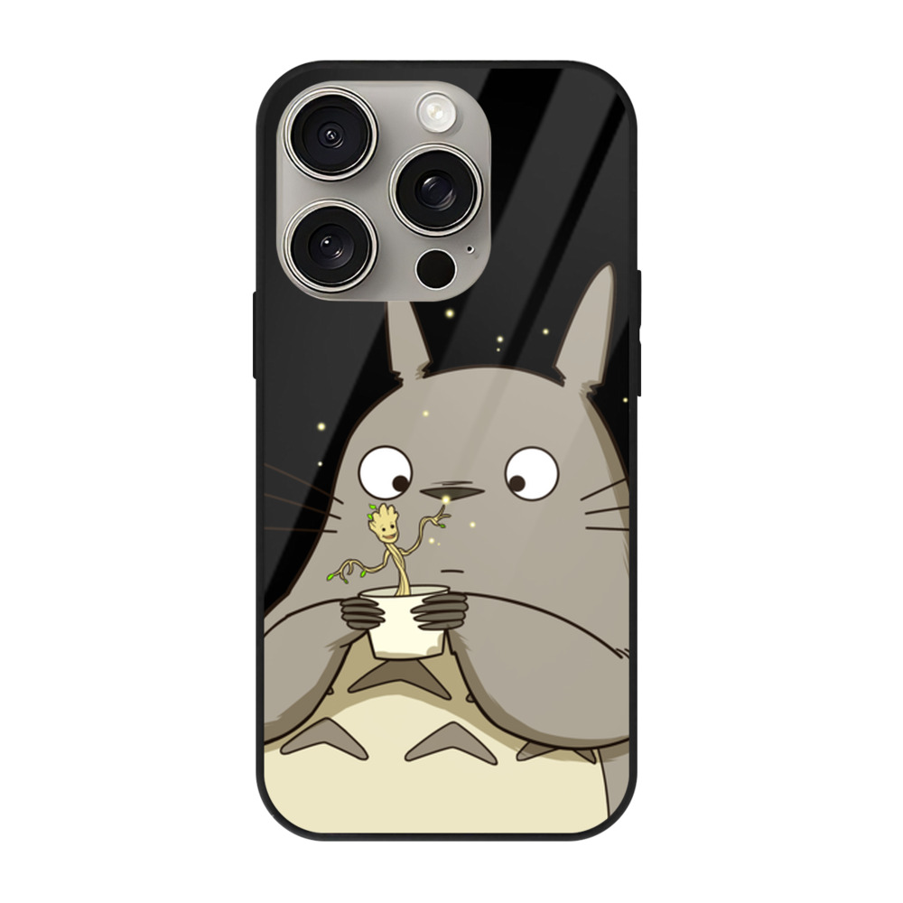 となりのトトロ 草壁メイ 草壁サツキ My Neighbor Totoro Satsuki Kusakabe Mei Kusakabe 【iPhone15Pro対応】スマホケース 耐衝撃＆黄変防止 背面ガラス