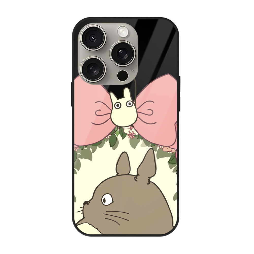 （画像用） となりのトトロ 草壁メイ 草壁サツキ My Neighbor Totoro Satsuki Kusakabe Mei Kusakabe 【iPhone15Pro対応】スマホケース 耐衝撃＆黄変防止 背面ガラス