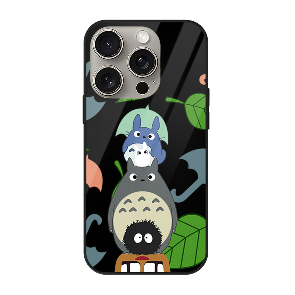 となりのトトロ 草壁メイ 草壁サツキ My Neighbor Totoro Satsuki Kusakabe Mei Kusakabe 【iPhone15Pro対応】スマホケース 耐衝撃＆黄変防止 背面ガラス