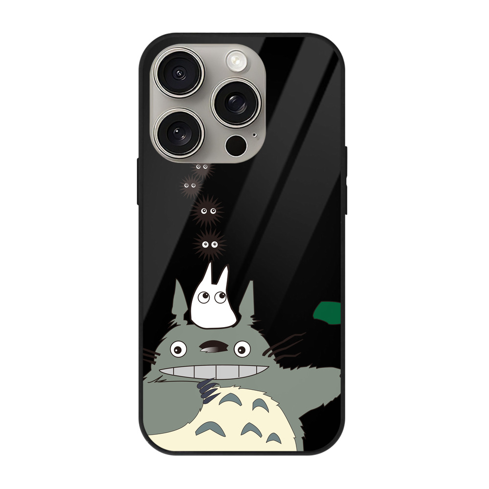 となりのトトロ 草壁メイ 草壁サツキ My Neighbor Totoro Satsuki Kusakabe Mei Kusakabe 【iPhone15Pro対応】スマホケース 耐衝撃＆黄変防止 背面ガラス