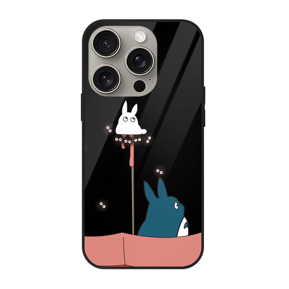 となりのトトロ 草壁メイ 草壁サツキ My Neighbor Totoro Satsuki Kusakabe Mei Kusakabe 【iPhone15Pro対応】スマホケース 耐衝撃＆黄変防止 背面ガラス