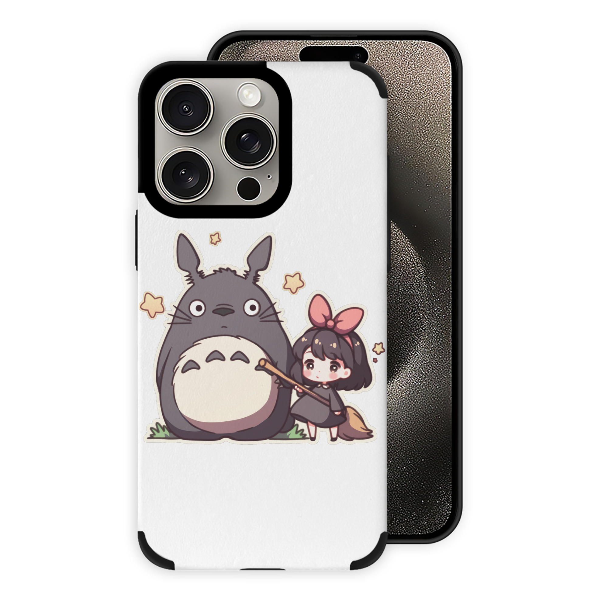 （画像用） となりのトトロ 草壁メイ 草壁サツキ My Neighbor Totoro Satsuki Kusakabe Mei Kusakabe 【iPhone15ProMax対応】 PUレザー スマホケース 耐衝撃＆黄変防止