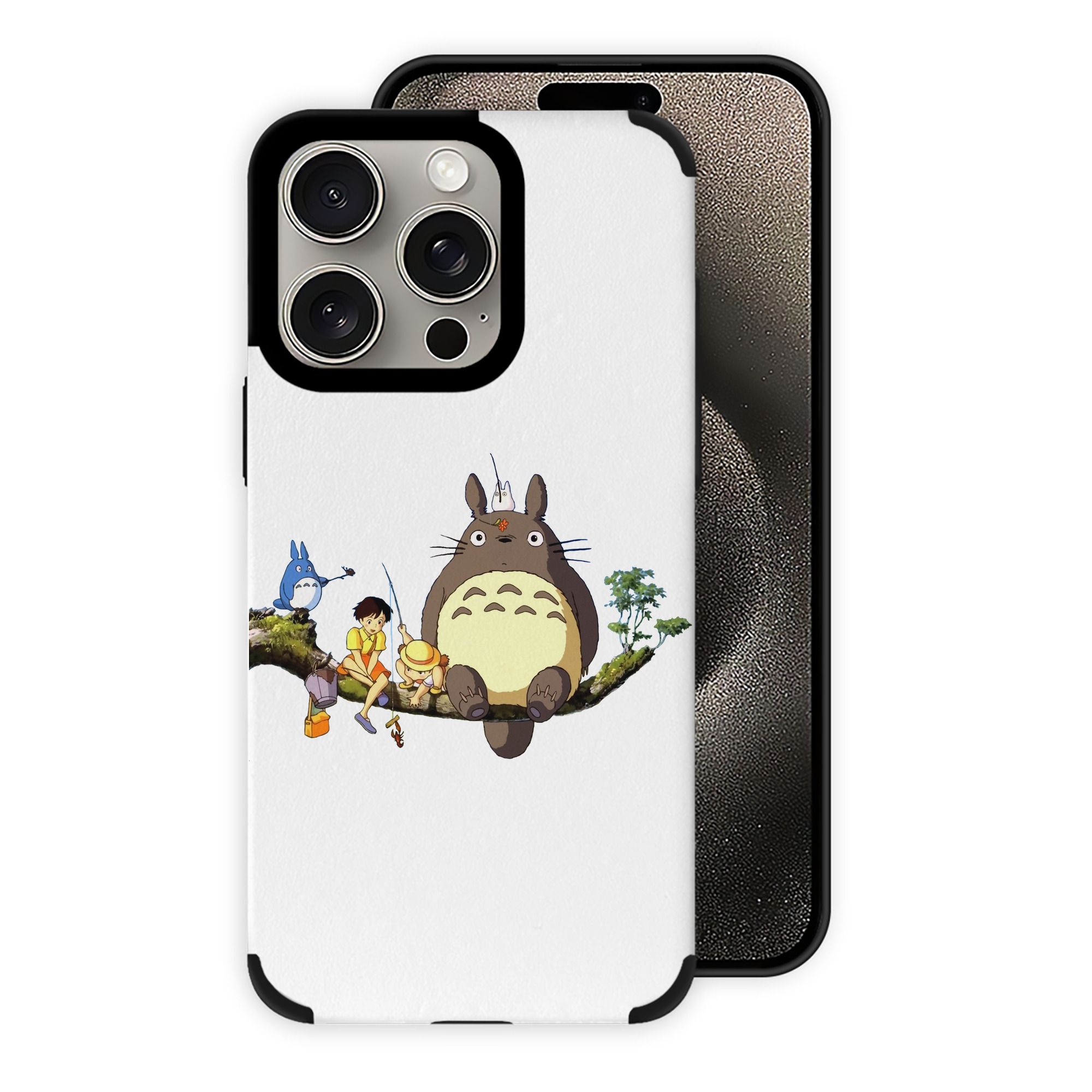 （画像用） となりのトトロ 草壁メイ 草壁サツキ My Neighbor Totoro Satsuki Kusakabe Mei Kusakabe 【iPhone15ProMax対応】 PUレザー スマホケース 耐衝撃＆黄変防止