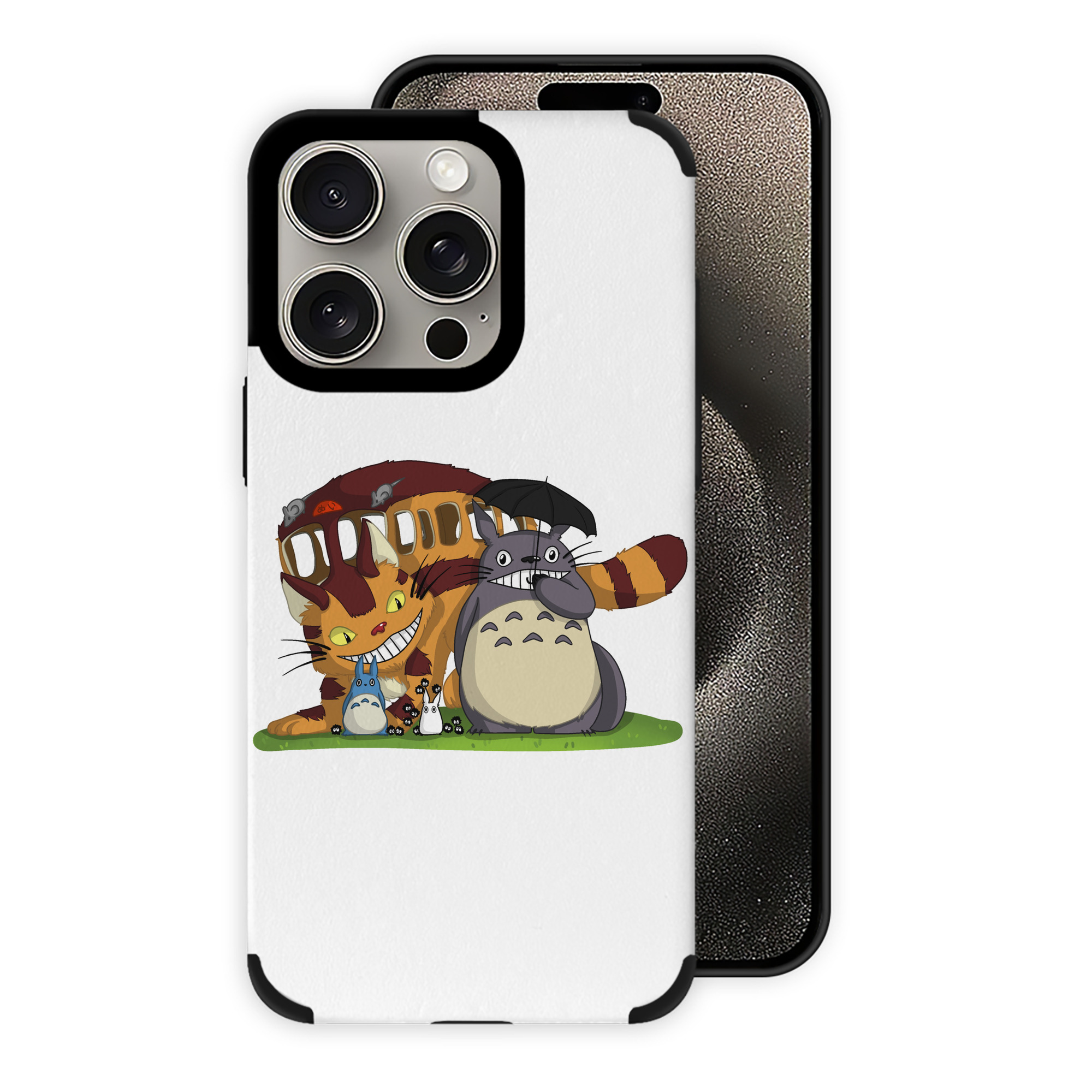 （画像用） となりのトトロ 草壁メイ 草壁サツキ My Neighbor Totoro Satsuki Kusakabe Mei Kusakabe 【iPhone15ProMax対応】 PUレザー スマホケース 耐衝撃＆黄変防止