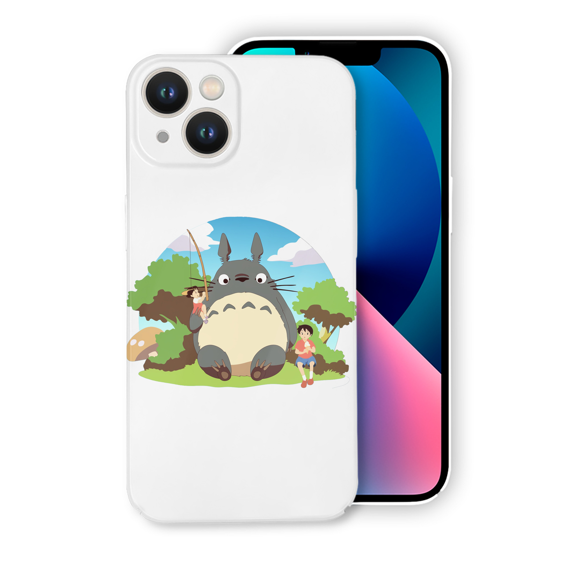 （画像用） となりのトトロ 草壁メイ 草壁サツキ My Neighbor Totoro Satsuki Kusakabe Mei Kusakabe 【iPhone 14シリーズ対応】ハードケース