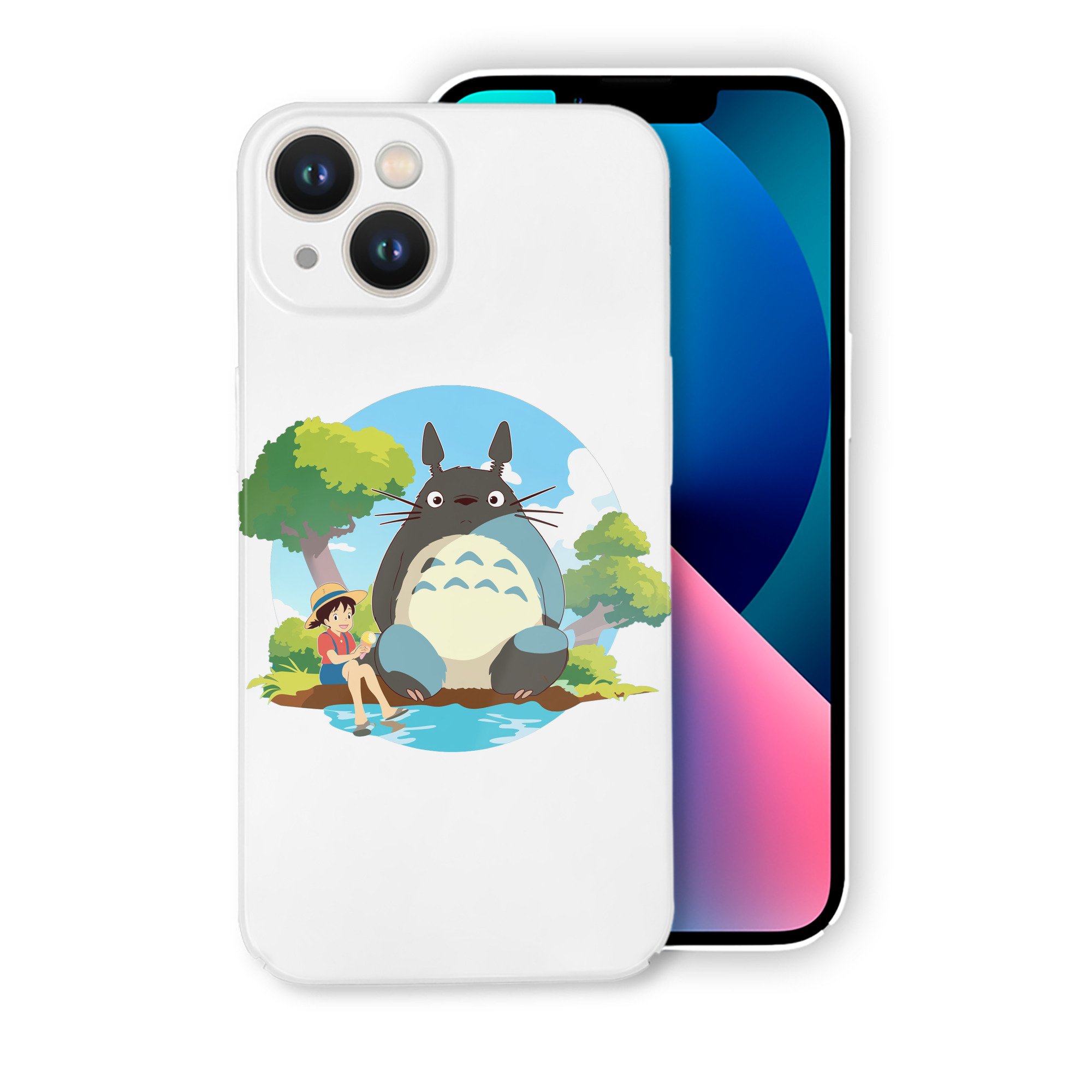 （画像用） となりのトトロ 草壁メイ 草壁サツキ My Neighbor Totoro Satsuki Kusakabe Mei Kusakabe 【iPhone 14シリーズ対応】ハードケース
