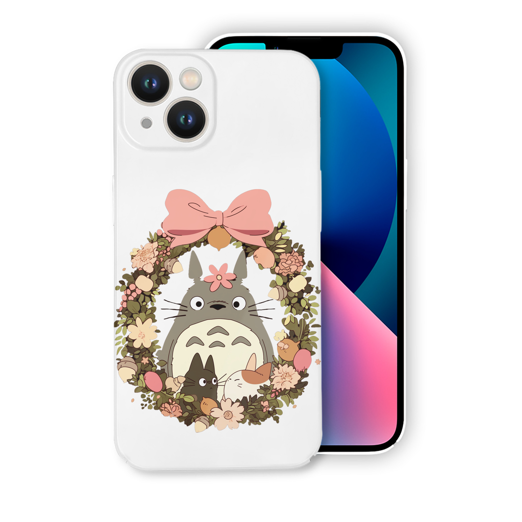 （画像用） となりのトトロ 草壁メイ 草壁サツキ My Neighbor Totoro Satsuki Kusakabe Mei Kusakabe 【iPhone 14シリーズ対応】ハードケース