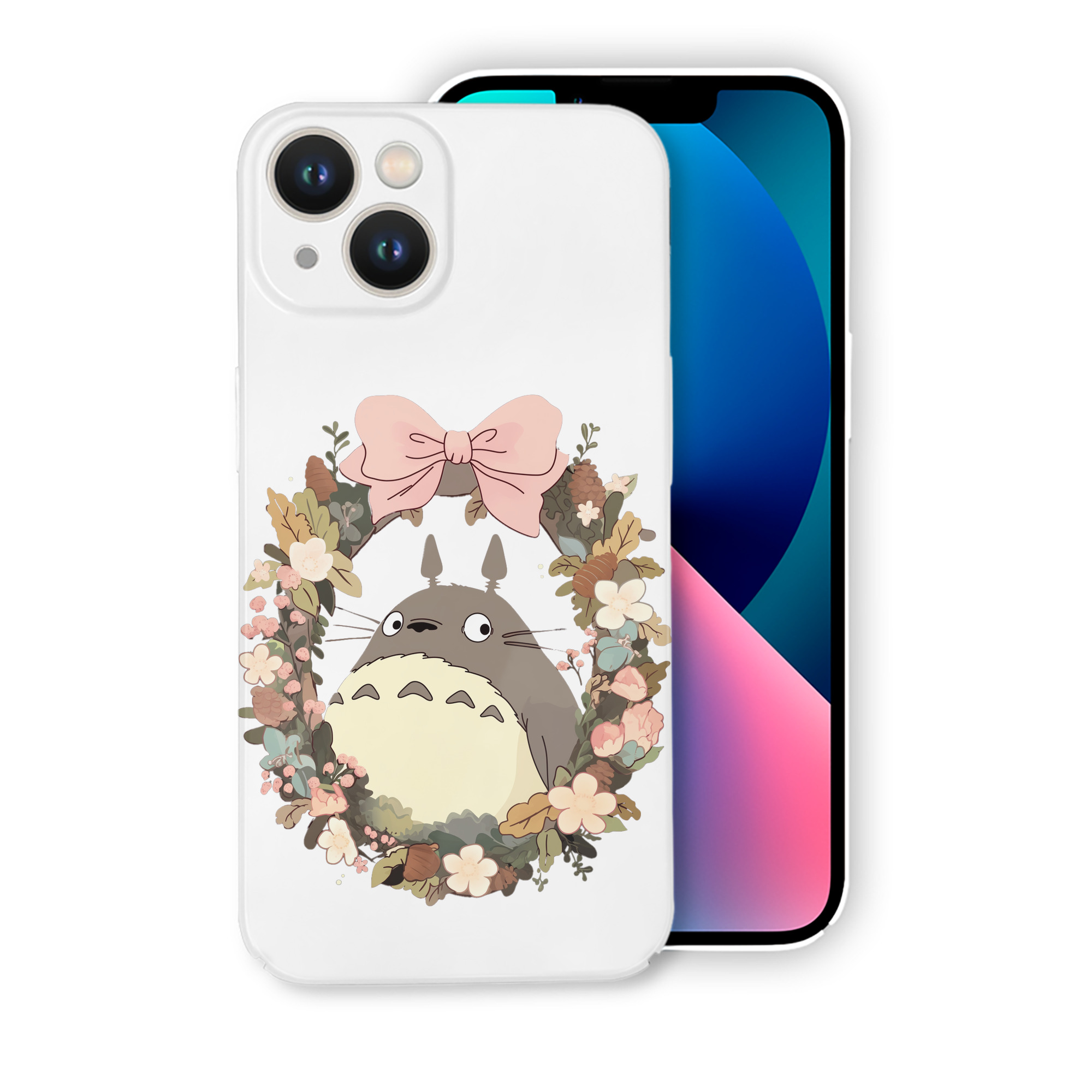 （画像用） となりのトトロ 草壁メイ 草壁サツキ My Neighbor Totoro Satsuki Kusakabe Mei Kusakabe 【iPhone 14シリーズ対応】ハードケース