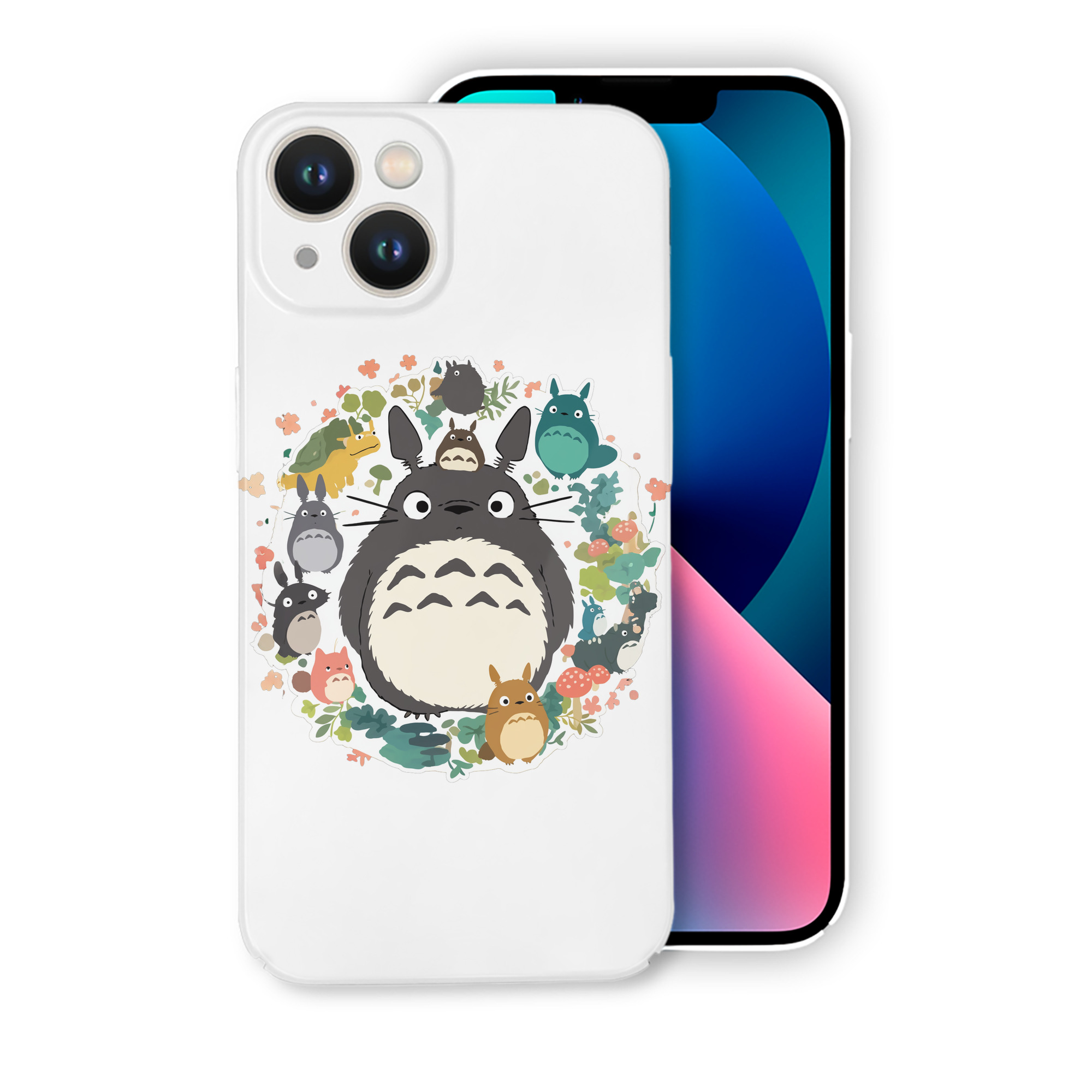 （画像用） となりのトトロ 草壁メイ 草壁サツキ My Neighbor Totoro Satsuki Kusakabe Mei Kusakabe 【iPhone 14シリーズ対応】ハードケース