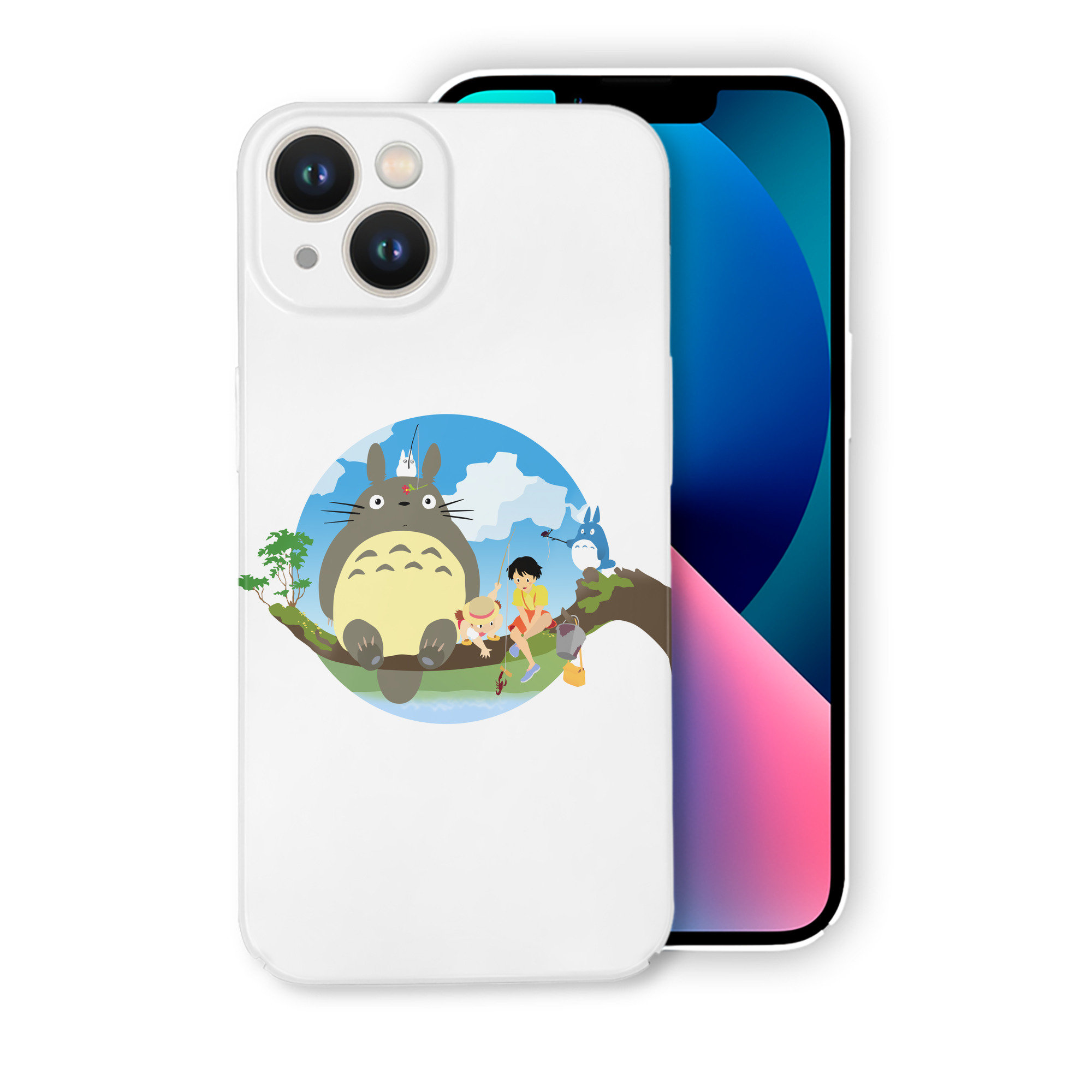 （画像用） となりのトトロ 草壁メイ 草壁サツキ My Neighbor Totoro Satsuki Kusakabe Mei Kusakabe 【iPhone 14シリーズ対応】ハードケース