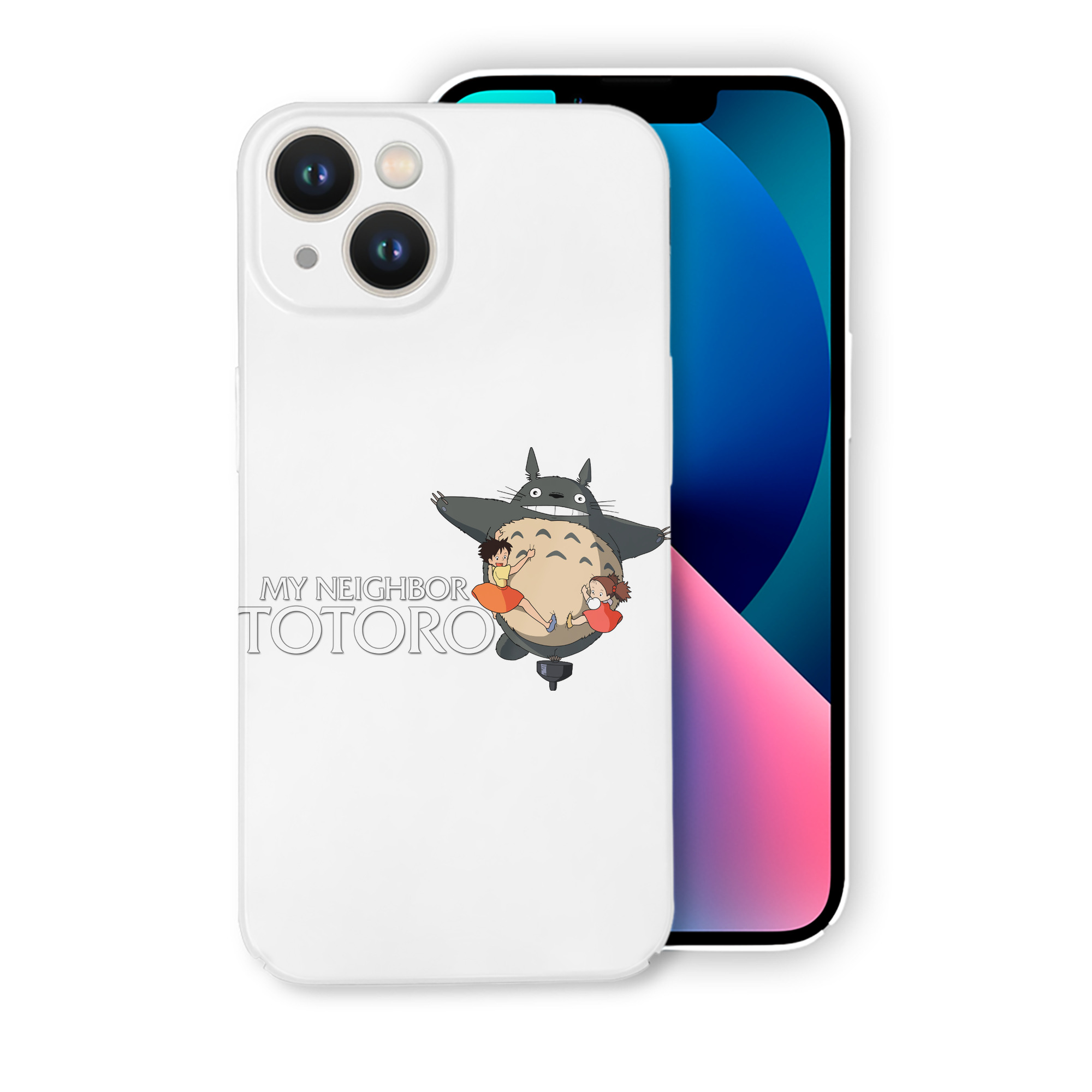（画像用） となりのトトロ 草壁メイ 草壁サツキ My Neighbor Totoro Satsuki Kusakabe Mei Kusakabe 【iPhone 14シリーズ対応】ハードケース