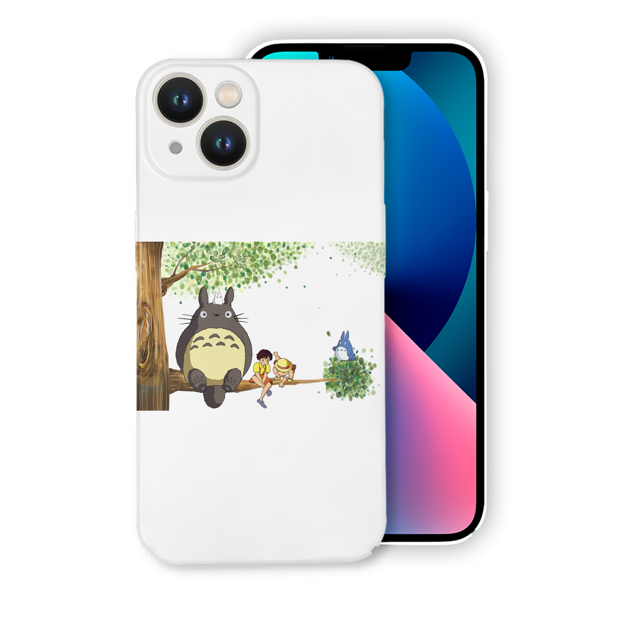 （画像用） となりのトトロ 草壁メイ 草壁サツキ My Neighbor Totoro Satsuki Kusakabe Mei Kusakabe 【iPhone 14シリーズ対応】ハードケース