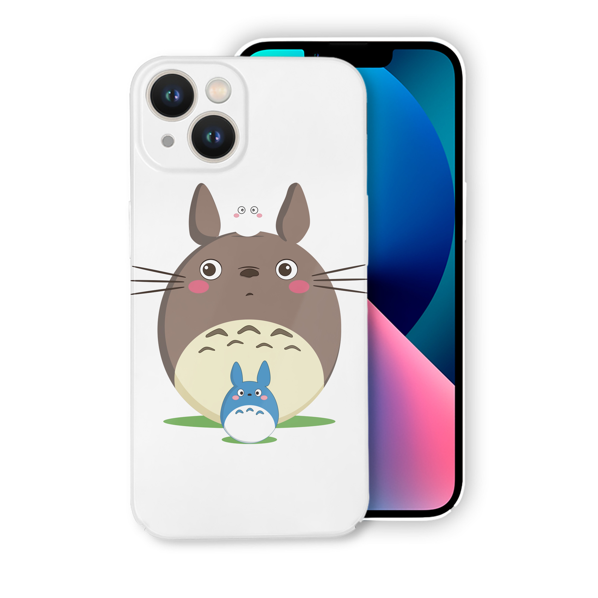 （画像用） となりのトトロ 草壁メイ 草壁サツキ My Neighbor Totoro Satsuki Kusakabe Mei Kusakabe 【iPhone 14シリーズ対応】ハードケース