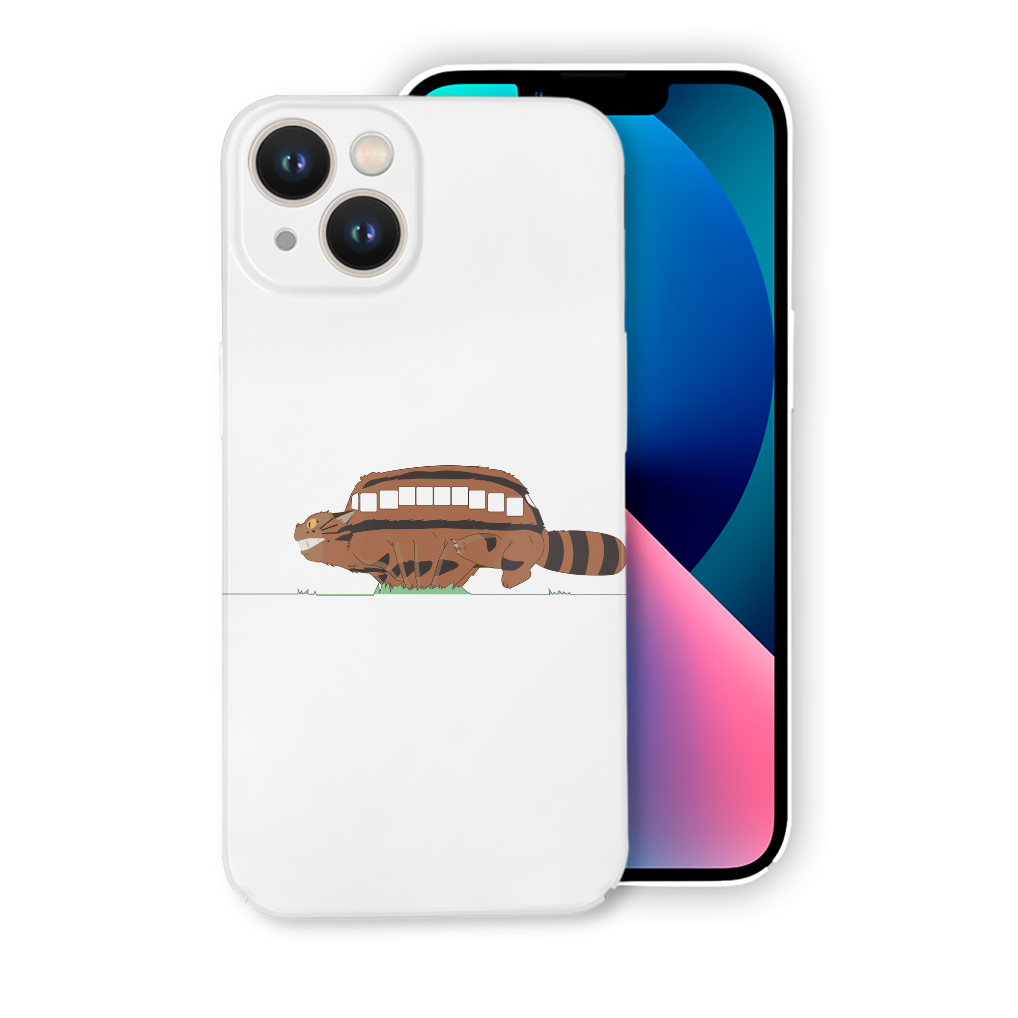 （画像用） となりのトトロ 草壁メイ 草壁サツキ My Neighbor Totoro Satsuki Kusakabe Mei Kusakabe 【iPhone 14シリーズ対応】ハードケース