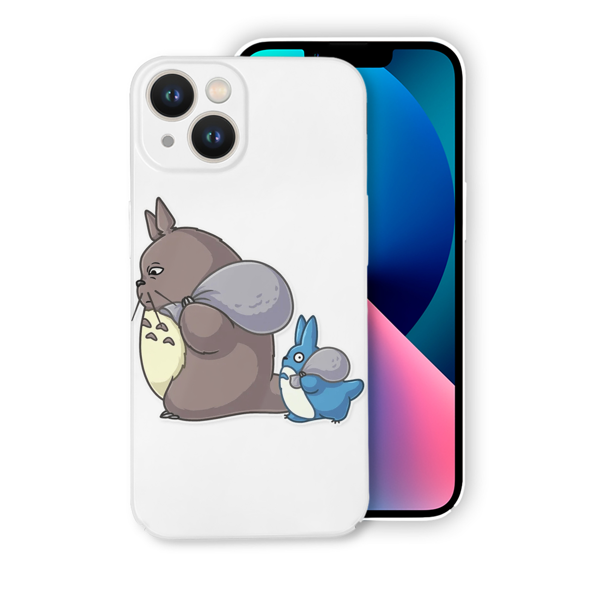 （画像用） となりのトトロ 草壁メイ 草壁サツキ My Neighbor Totoro Satsuki Kusakabe Mei Kusakabe 【iPhone 14シリーズ対応】ハードケース