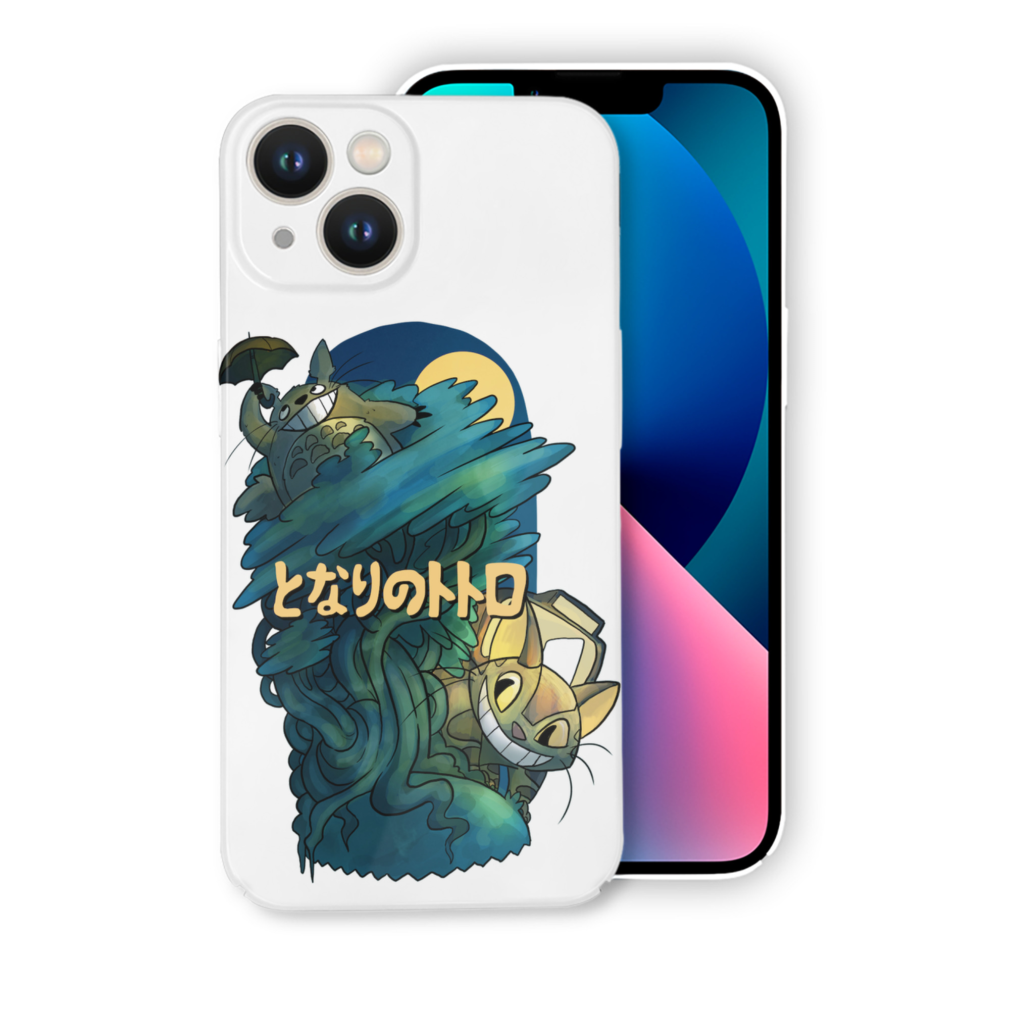 （画像用） となりのトトロ 草壁メイ 草壁サツキ My Neighbor Totoro Satsuki Kusakabe Mei Kusakabe 【iPhone 14シリーズ対応】ハードケース