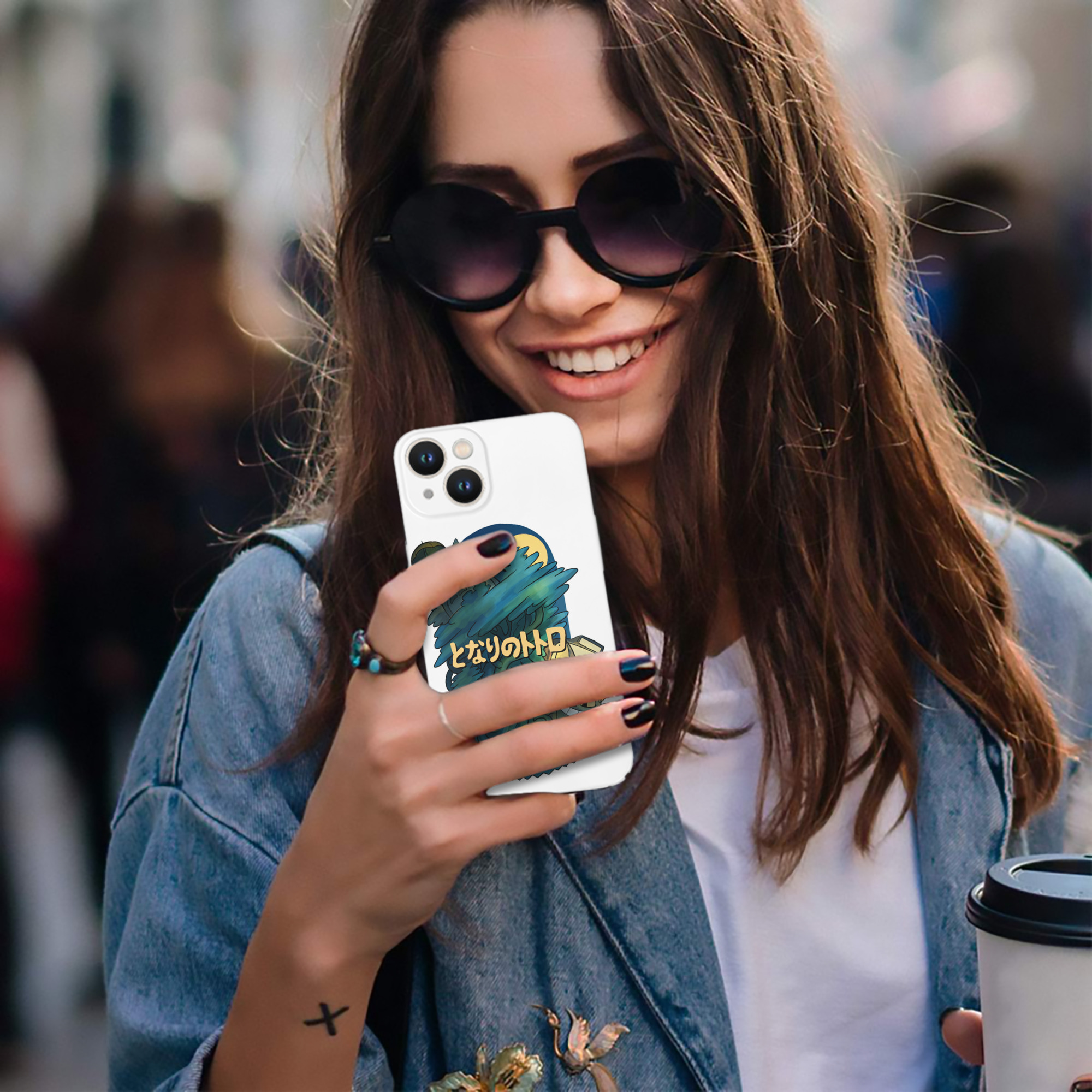 （画像用） となりのトトロ 草壁メイ 草壁サツキ My Neighbor Totoro Satsuki Kusakabe Mei Kusakabe 【iPhone 14シリーズ対応】ハードケース