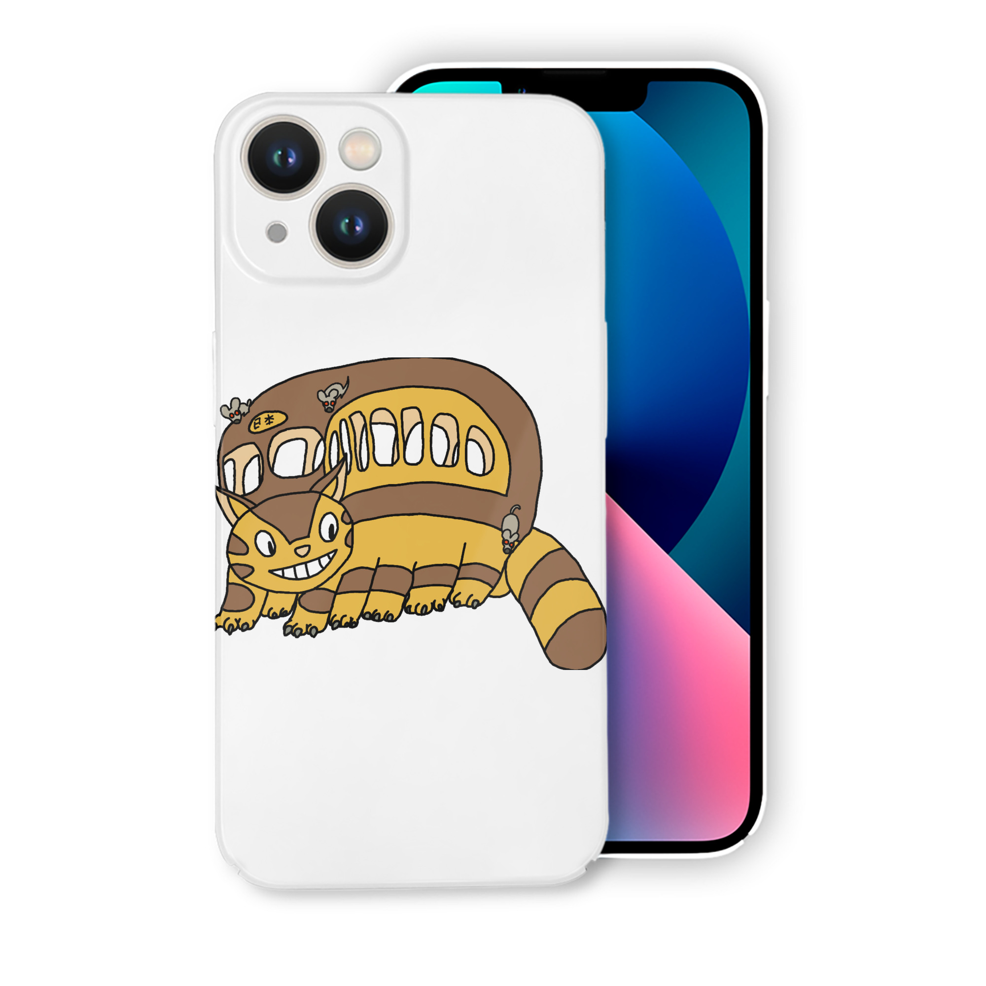 （画像用） となりのトトロ 草壁メイ 草壁サツキ My Neighbor Totoro Satsuki Kusakabe Mei Kusakabe 【iPhone 14シリーズ対応】ハードケース