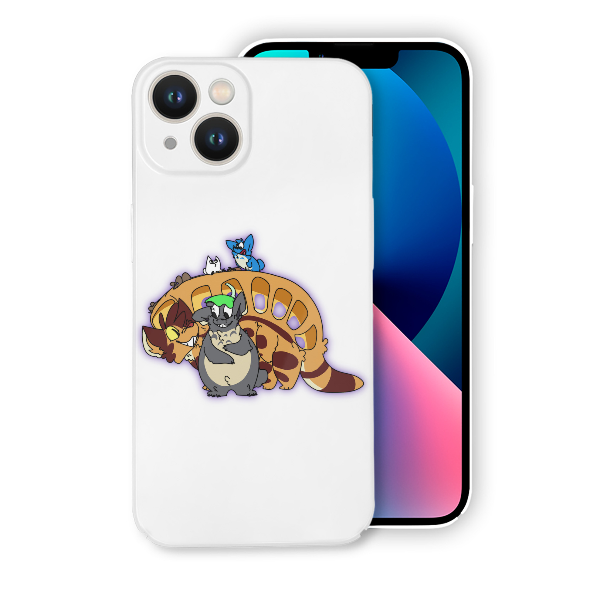 （画像用） となりのトトロ 草壁メイ 草壁サツキ My Neighbor Totoro Satsuki Kusakabe Mei Kusakabe 【iPhone 14シリーズ対応】ハードケース