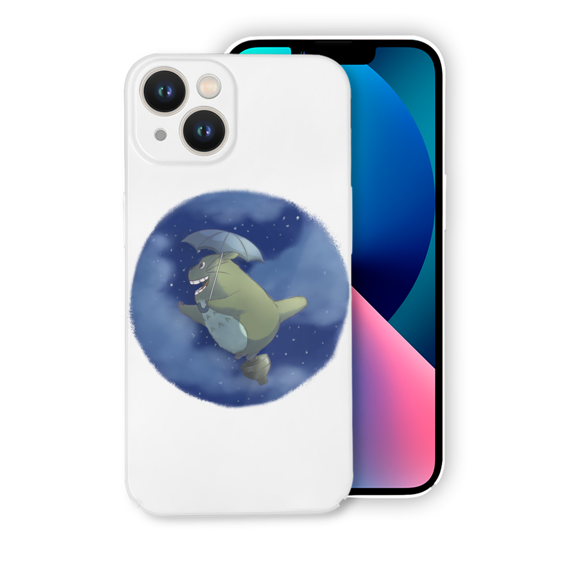 （画像用） となりのトトロ 草壁メイ 草壁サツキ My Neighbor Totoro Satsuki Kusakabe Mei Kusakabe 【iPhone 14シリーズ対応】ハードケース