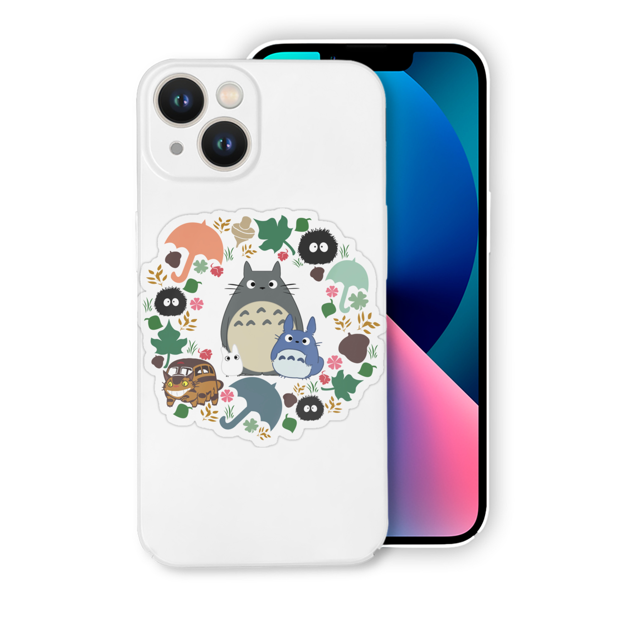 （画像用） となりのトトロ 草壁メイ 草壁サツキ My Neighbor Totoro Satsuki Kusakabe Mei Kusakabe 【iPhone 14シリーズ対応】ハードケース