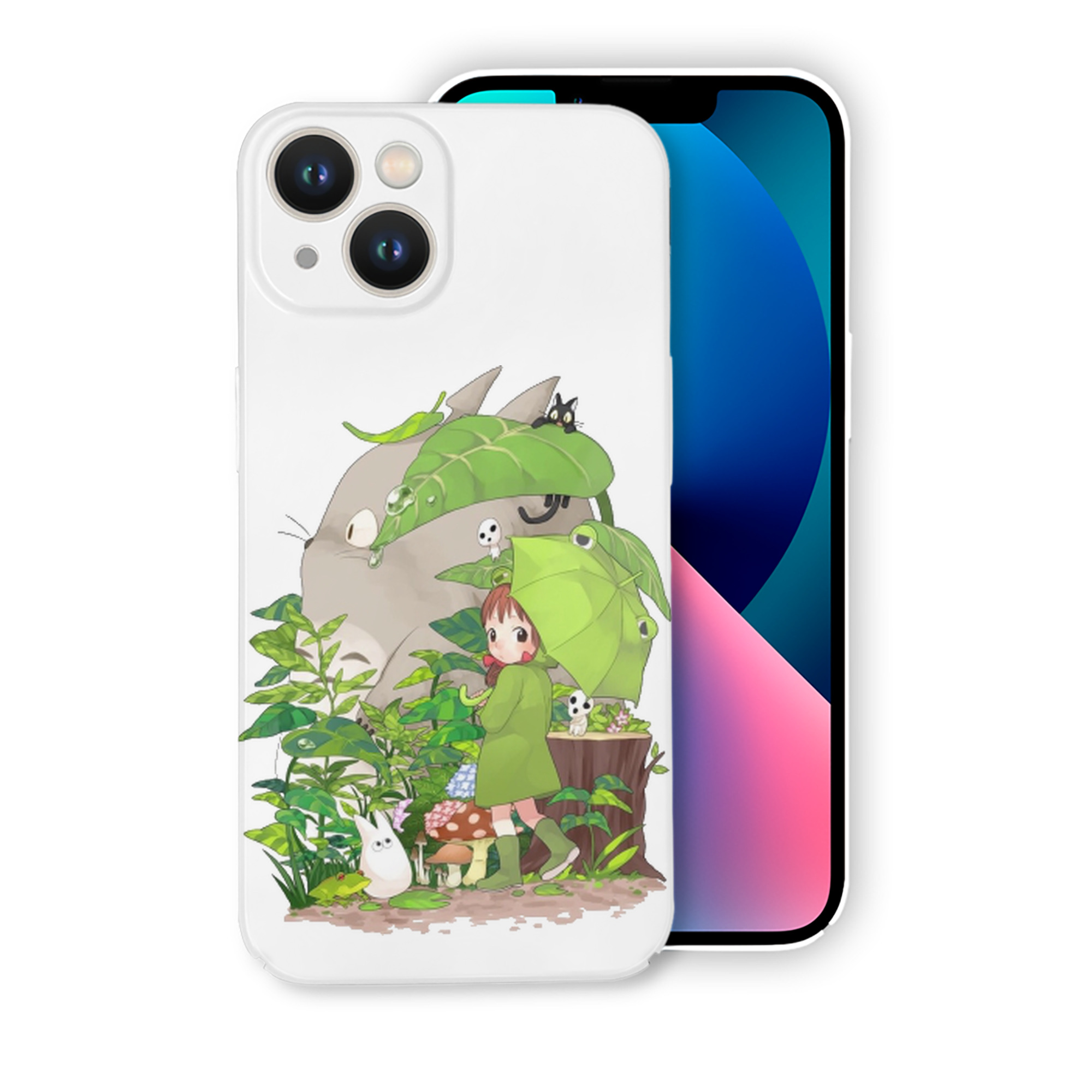 （画像用） となりのトトロ 草壁メイ 草壁サツキ My Neighbor Totoro Satsuki Kusakabe Mei Kusakabe 【iPhone 14シリーズ対応】ハードケース