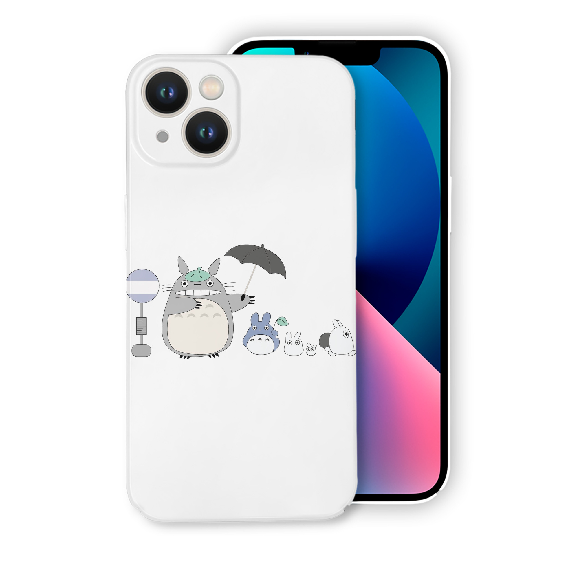 （画像用） となりのトトロ 草壁メイ 草壁サツキ My Neighbor Totoro Satsuki Kusakabe Mei Kusakabe 【iPhone 14シリーズ対応】ハードケース