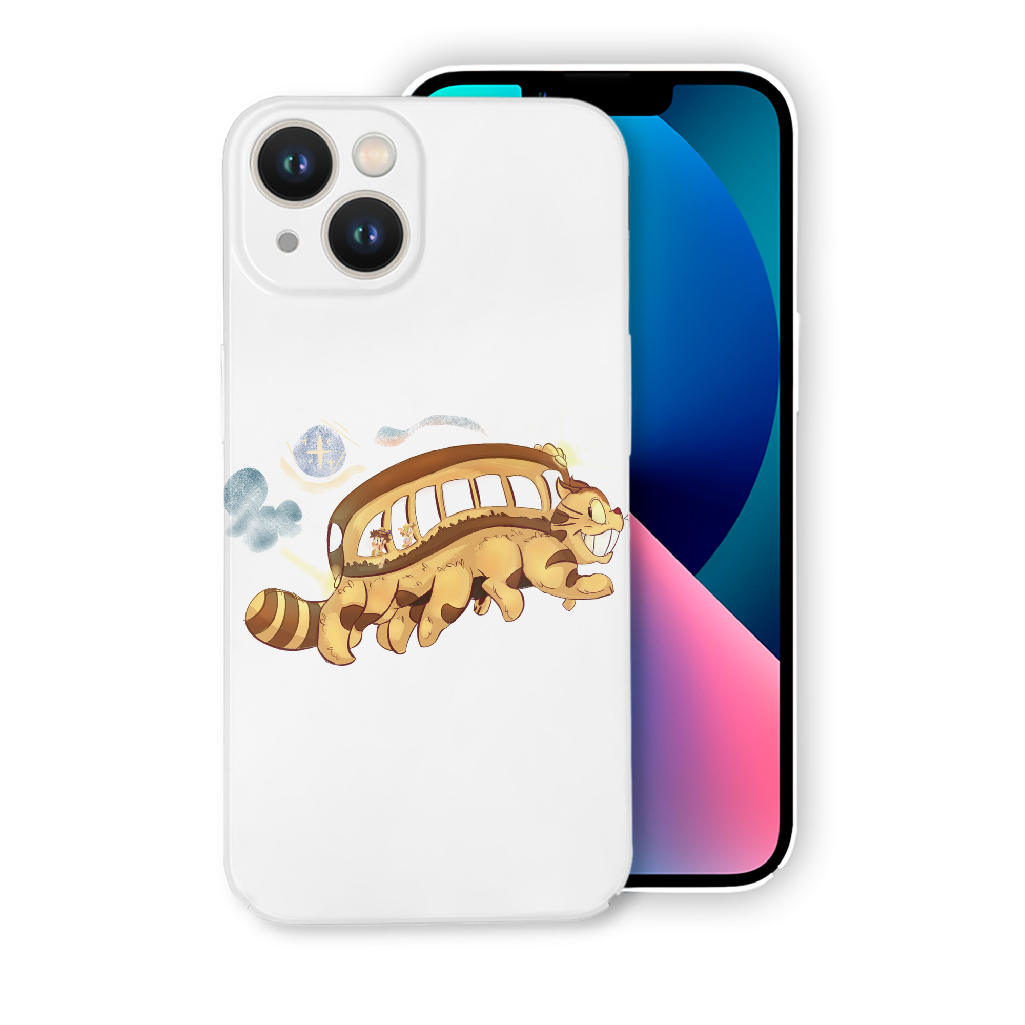 （画像用） となりのトトロ 草壁メイ 草壁サツキ My Neighbor Totoro Satsuki Kusakabe Mei Kusakabe 【iPhone 14シリーズ対応】ハードケース