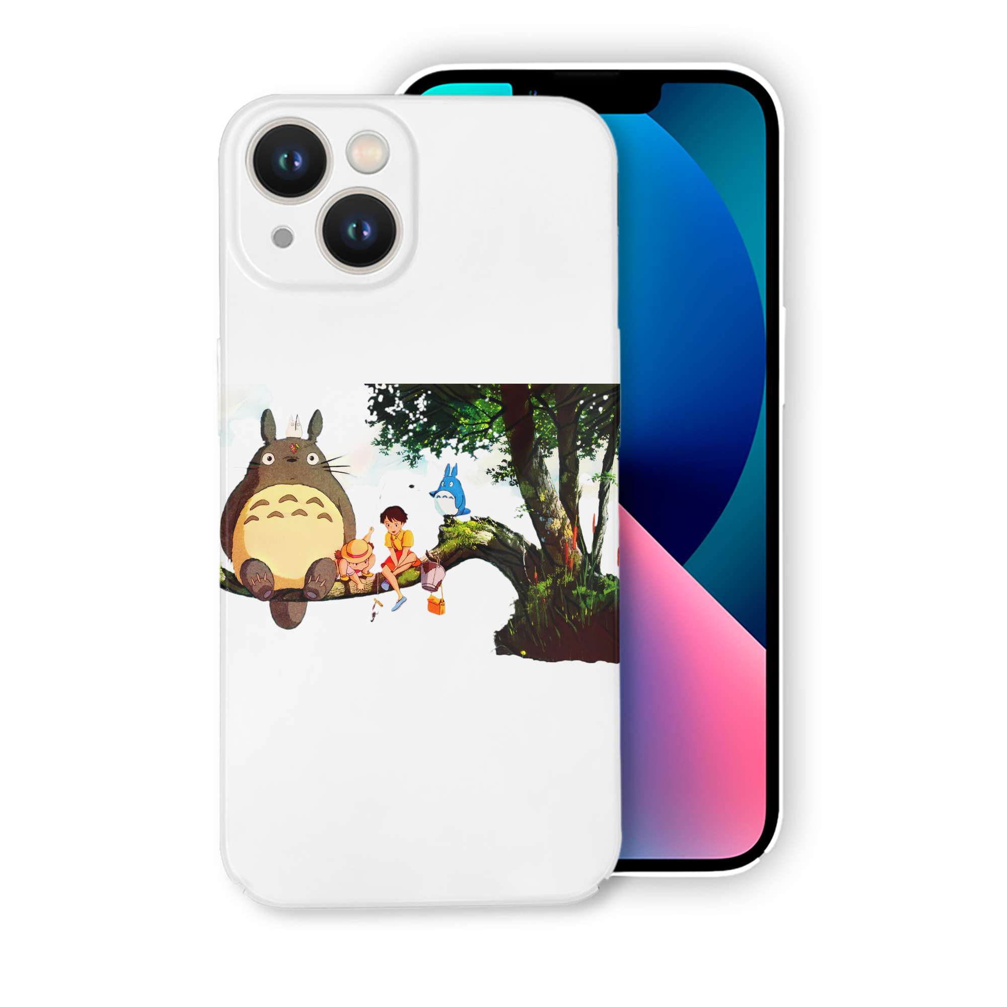 （画像用） となりのトトロ 草壁メイ 草壁サツキ My Neighbor Totoro Satsuki Kusakabe Mei Kusakabe 【iPhone 14シリーズ対応】ハードケース