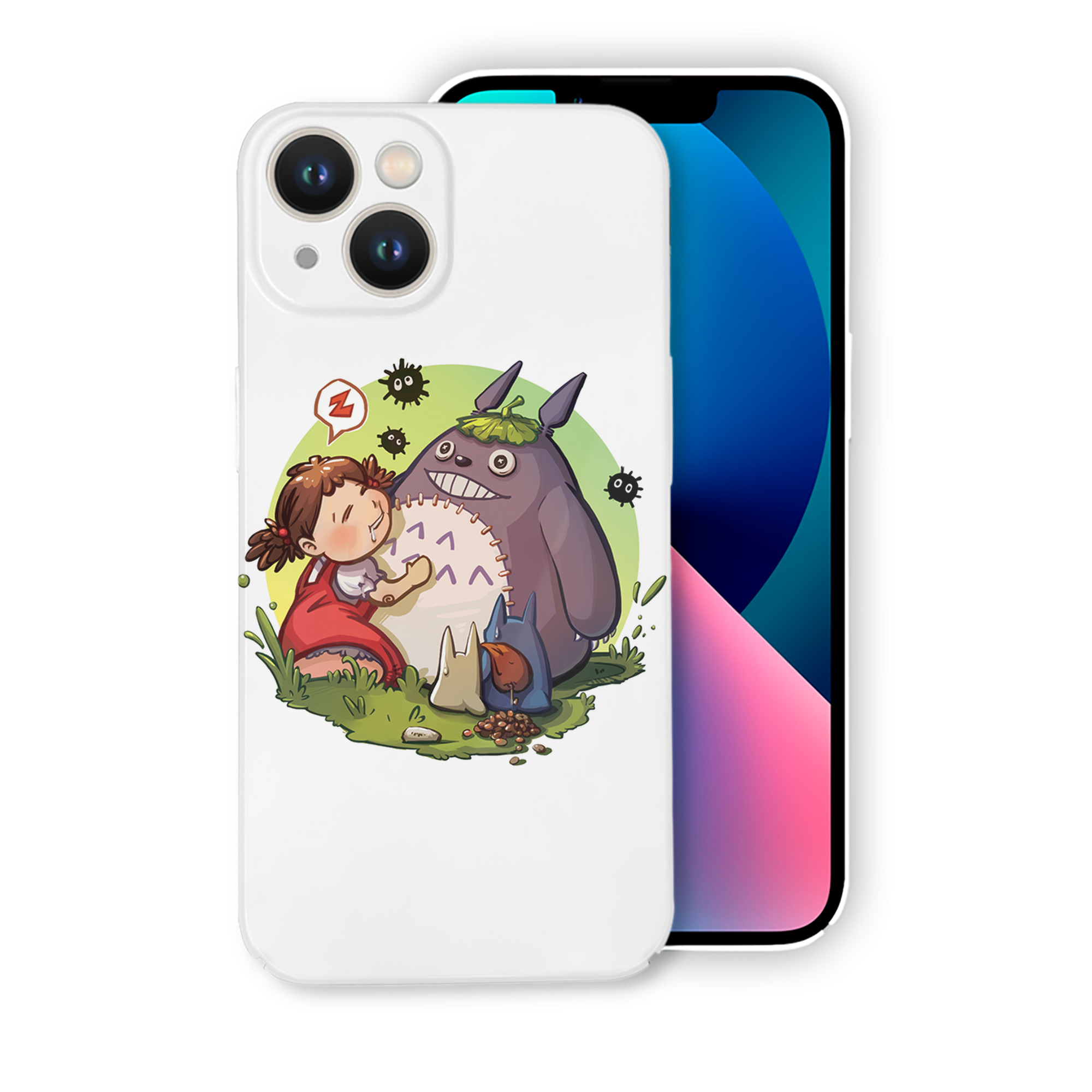 （画像用） となりのトトロ 草壁メイ 草壁サツキ My Neighbor Totoro Satsuki Kusakabe Mei Kusakabe 【iPhone 14シリーズ対応】ハードケース