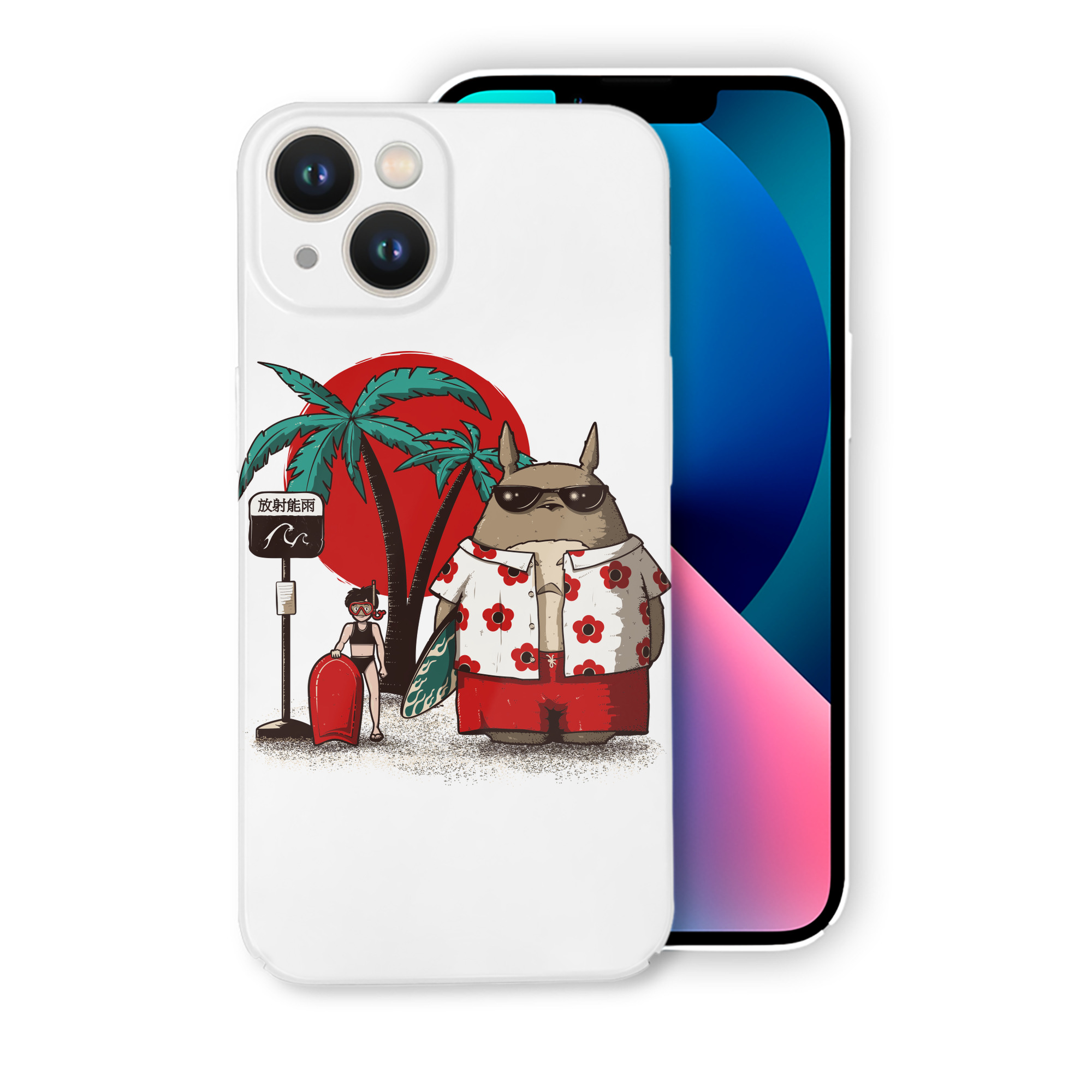 （画像用） となりのトトロ 草壁メイ 草壁サツキ My Neighbor Totoro Satsuki Kusakabe Mei Kusakabe 【iPhone 14シリーズ対応】ハードケース