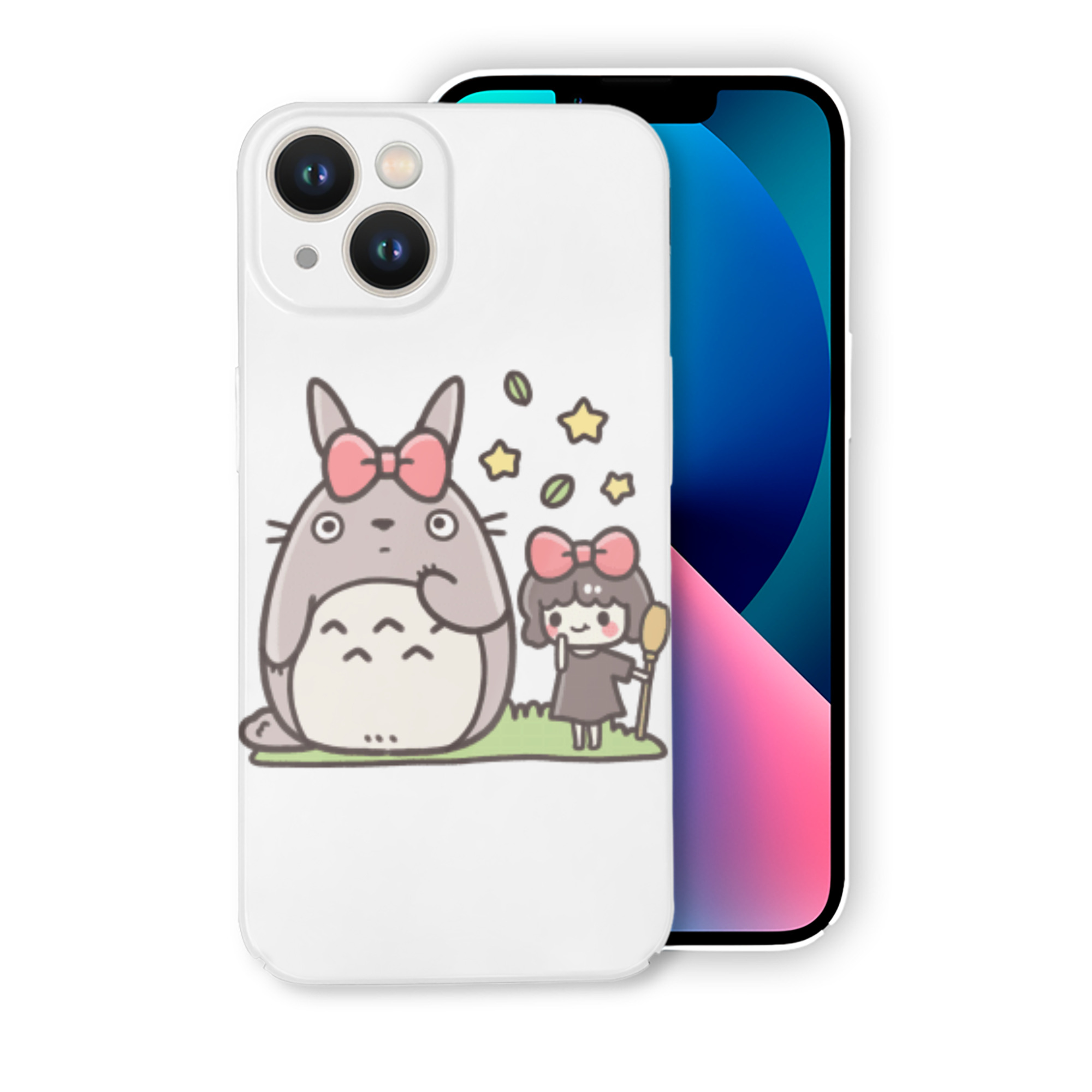 （画像用） となりのトトロ 草壁メイ 草壁サツキ My Neighbor Totoro Satsuki Kusakabe Mei Kusakabe 【iPhone 14シリーズ対応】ハードケース