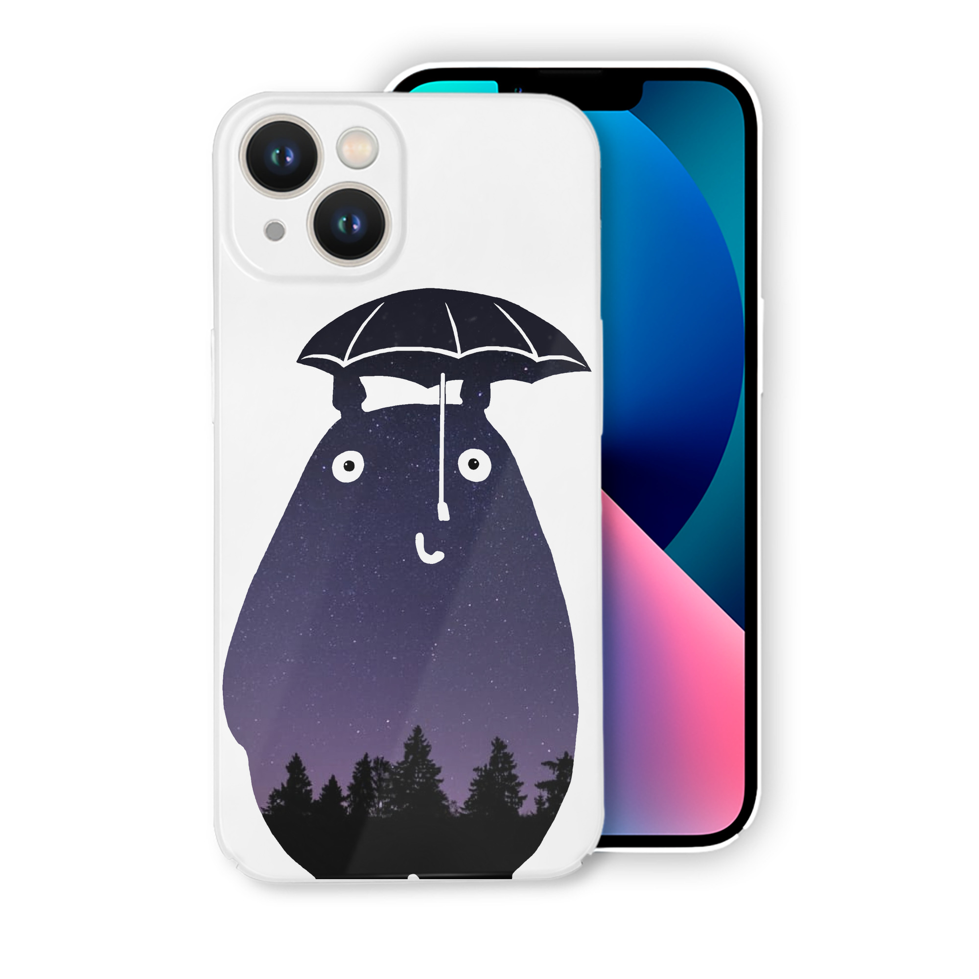 （画像用） となりのトトロ 草壁メイ 草壁サツキ My Neighbor Totoro Satsuki Kusakabe Mei Kusakabe 【iPhone 14シリーズ対応】ハードケース