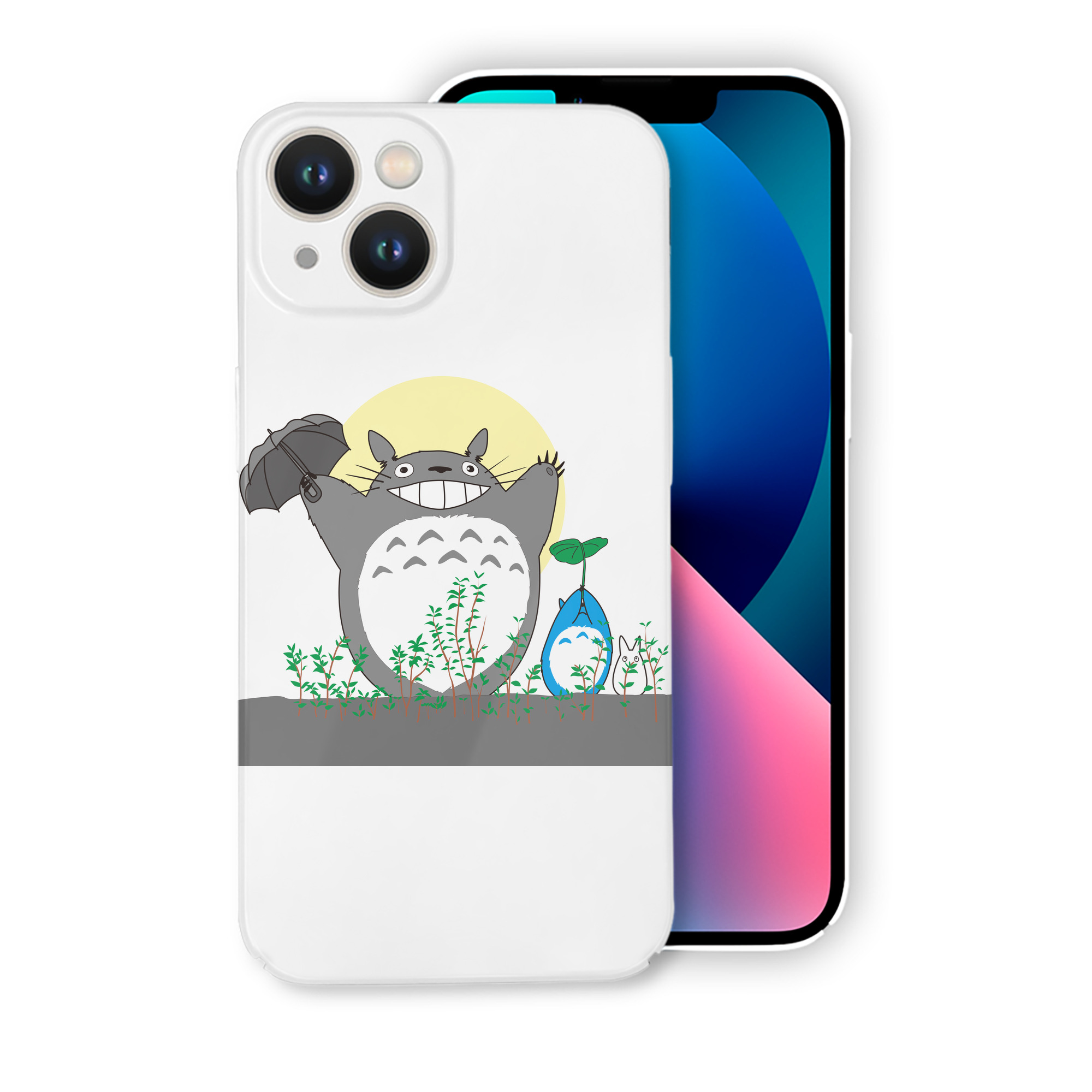 （画像用） となりのトトロ 草壁メイ 草壁サツキ My Neighbor Totoro Satsuki Kusakabe Mei Kusakabe 【iPhone 14シリーズ対応】ハードケース