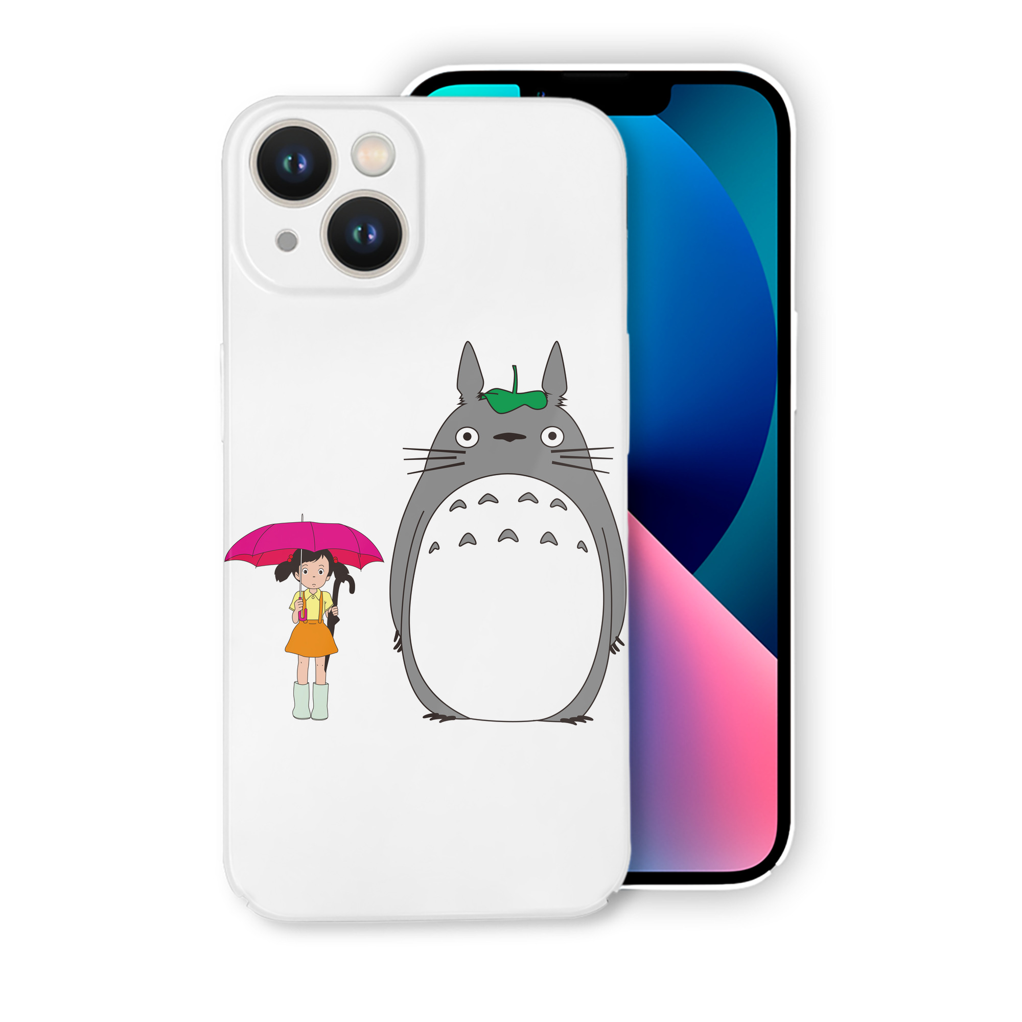 （画像用） となりのトトロ 草壁メイ 草壁サツキ My Neighbor Totoro Satsuki Kusakabe Mei Kusakabe 【iPhone 14シリーズ対応】ハードケース