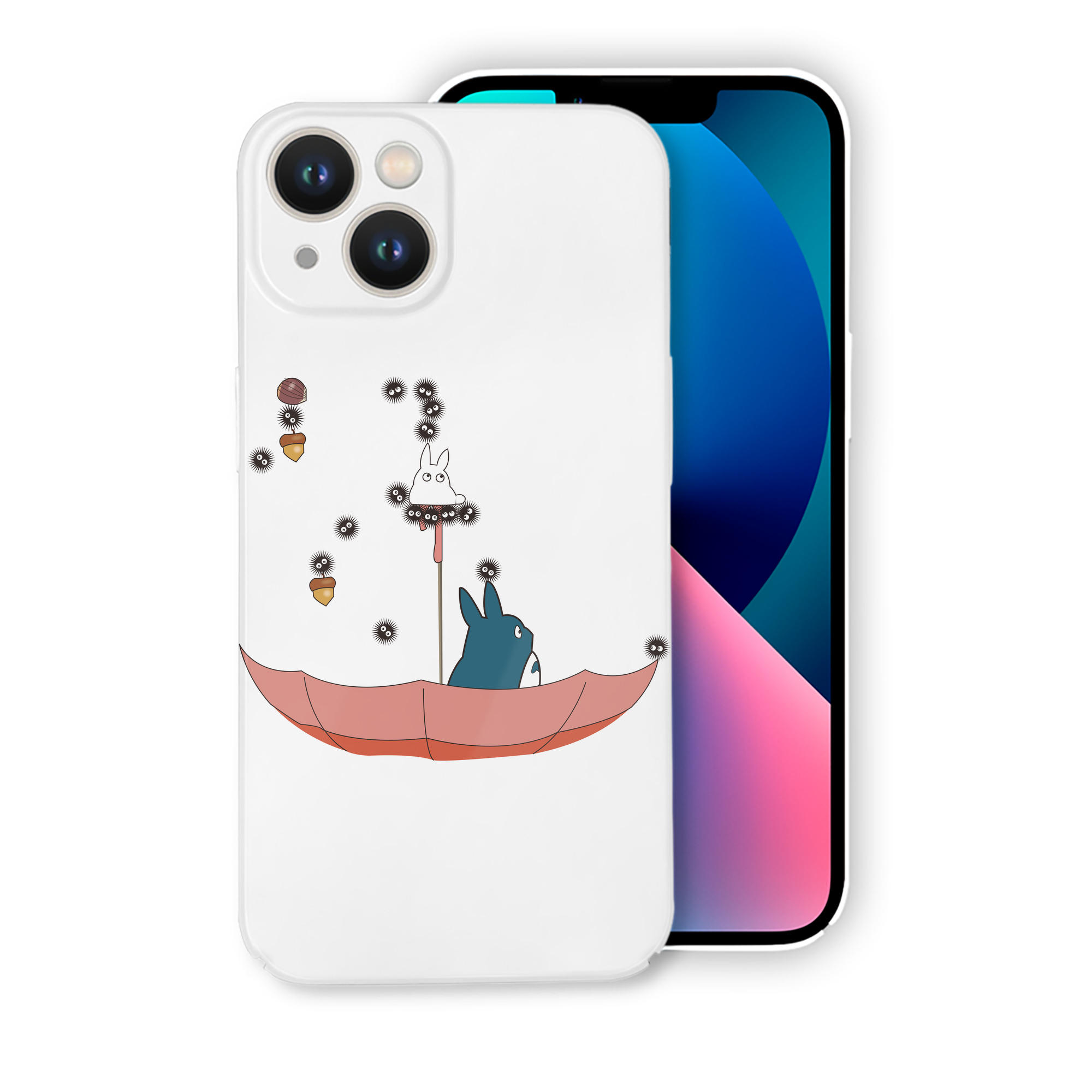 （画像用） となりのトトロ 草壁メイ 草壁サツキ My Neighbor Totoro Satsuki Kusakabe Mei Kusakabe 【iPhone 14シリーズ対応】ハードケース
