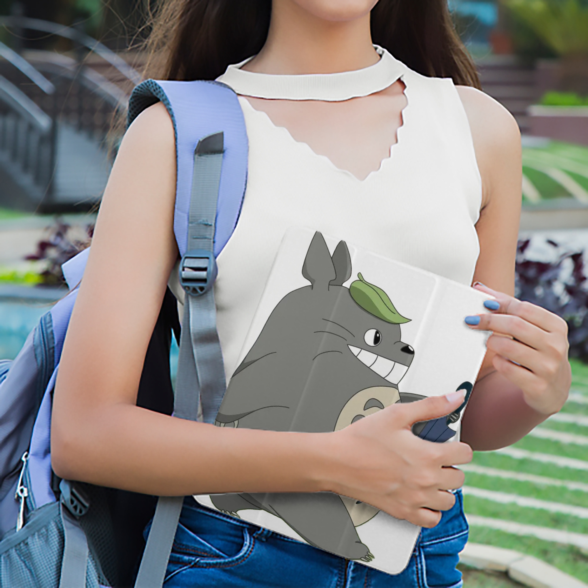 となりのトトロ 草壁メイ 草壁サツキ My Neighbor Totoro Satsuki Kusakabe Mei Kusakabe IPad ケース ペン収納付き 三つ折りスタンド PUレザー×シリコン 対応機種9.5/10.5/10.9インチ