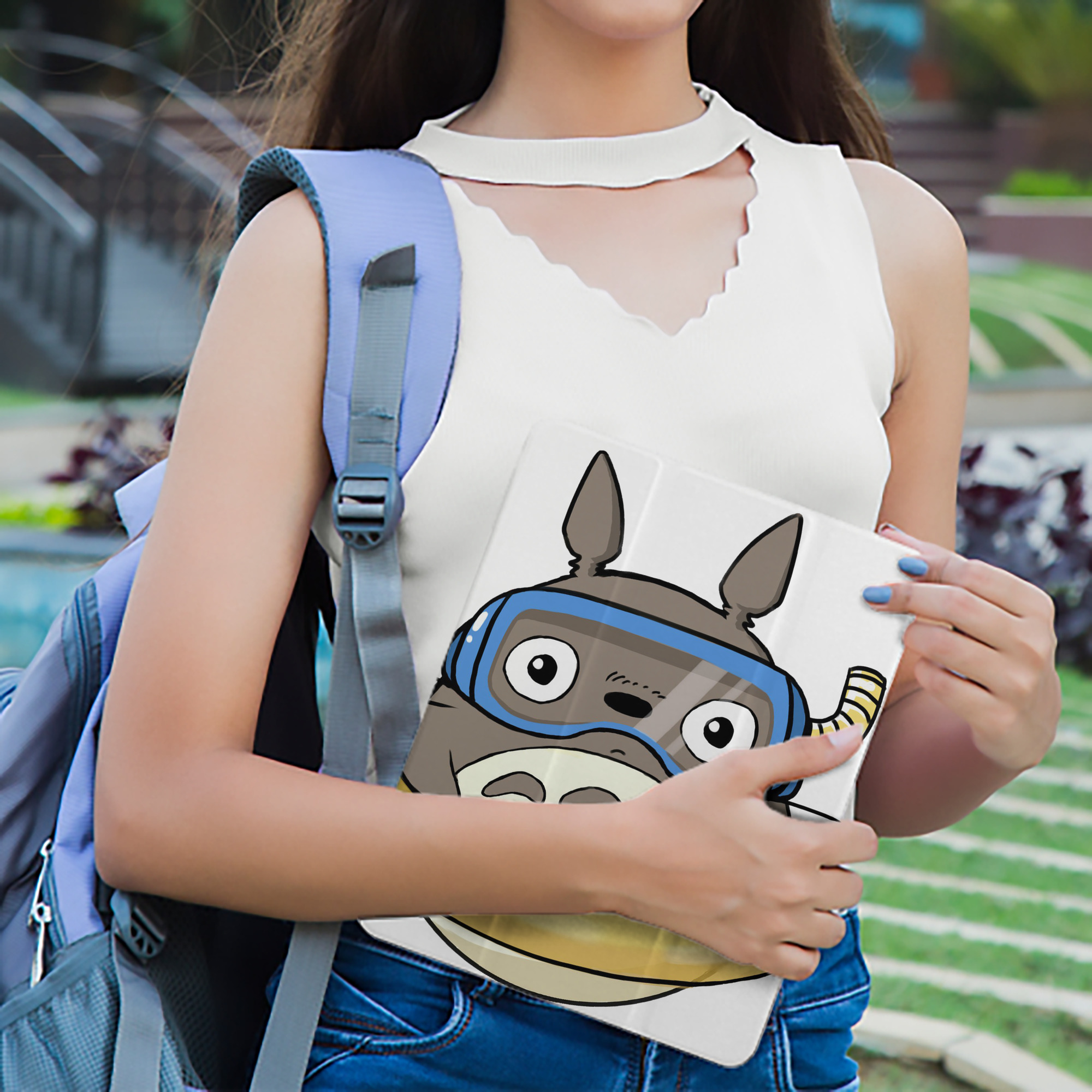 となりのトトロ 草壁メイ 草壁サツキ My Neighbor Totoro Satsuki Kusakabe Mei Kusakabe IPad ケース ペン収納付き 三つ折りスタンド PUレザー×シリコン 対応機種9.5/10.5/10.9インチ