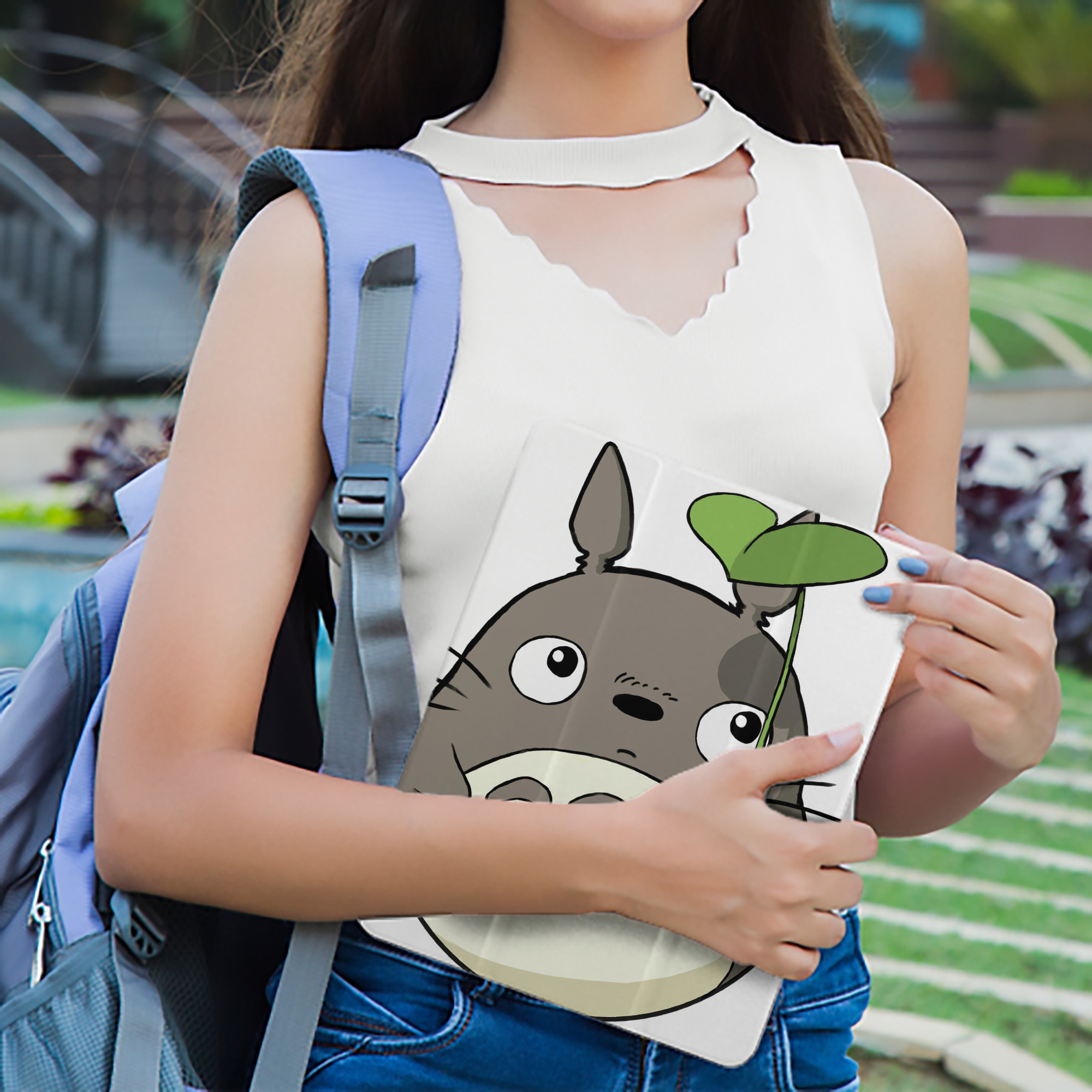 となりのトトロ 草壁メイ 草壁サツキ My Neighbor Totoro Satsuki Kusakabe Mei Kusakabe IPad ケース ペン収納付き 三つ折りスタンド PUレザー×シリコン 対応機種9.5/10.5/10.9インチ