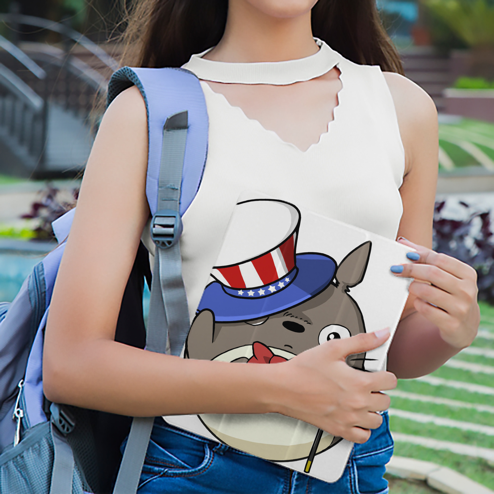 となりのトトロ 草壁メイ 草壁サツキ My Neighbor Totoro Satsuki Kusakabe Mei Kusakabe IPad ケース ペン収納付き 三つ折りスタンド PUレザー×シリコン 対応機種9.5/10.5/10.9インチ