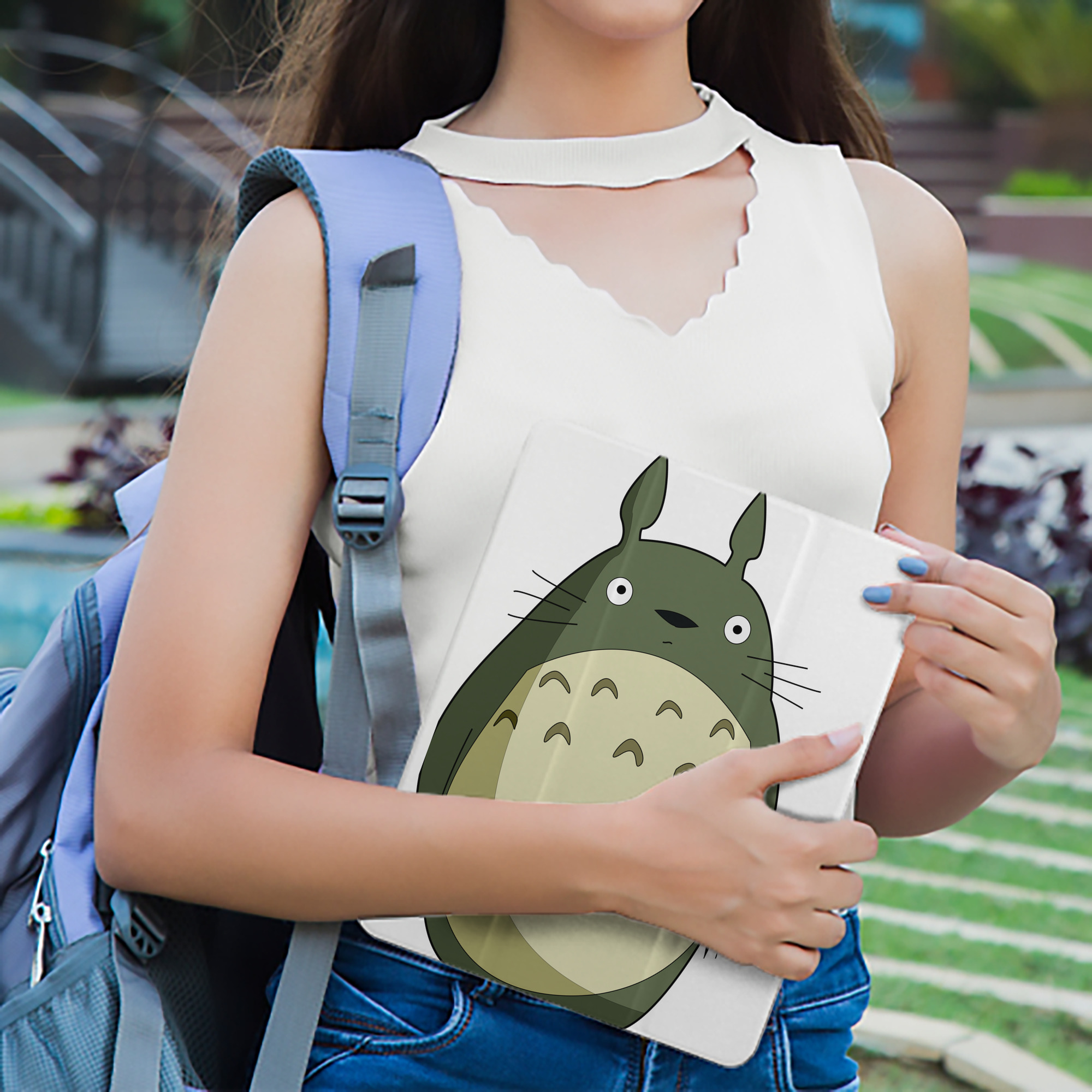 となりのトトロ 草壁メイ 草壁サツキ My Neighbor Totoro Satsuki Kusakabe Mei Kusakabe IPad ケース ペン収納付き 三つ折りスタンド PUレザー×シリコン 対応機種9.5/10.5/10.9インチ