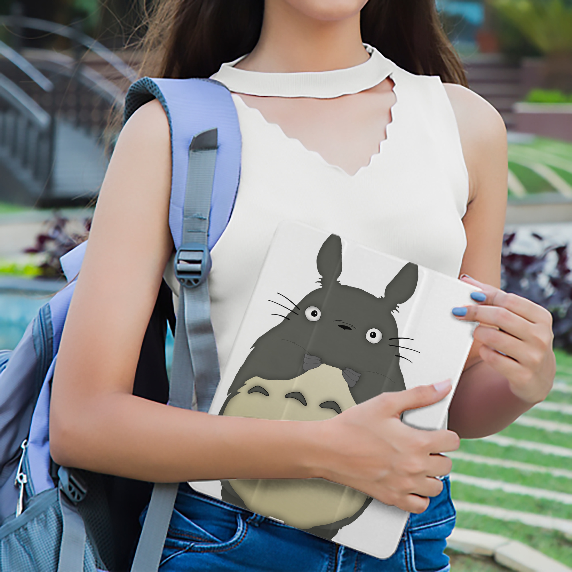 となりのトトロ 草壁メイ 草壁サツキ My Neighbor Totoro Satsuki Kusakabe Mei Kusakabe IPad ケース ペン収納付き 三つ折りスタンド PUレザー×シリコン 対応機種9.5/10.5/10.9インチ