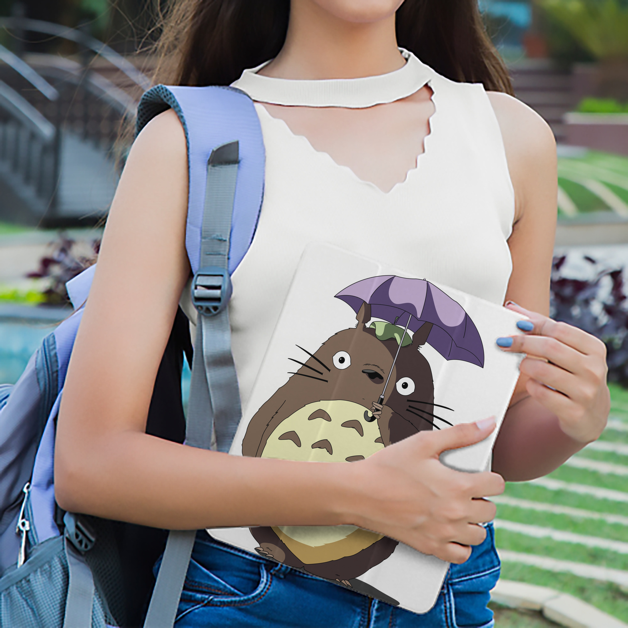 となりのトトロ 草壁メイ 草壁サツキ My Neighbor Totoro Satsuki Kusakabe Mei Kusakabe IPad ケース ペン収納付き 三つ折りスタンド PUレザー×シリコン 対応機種9.5/10.5/10.9インチ