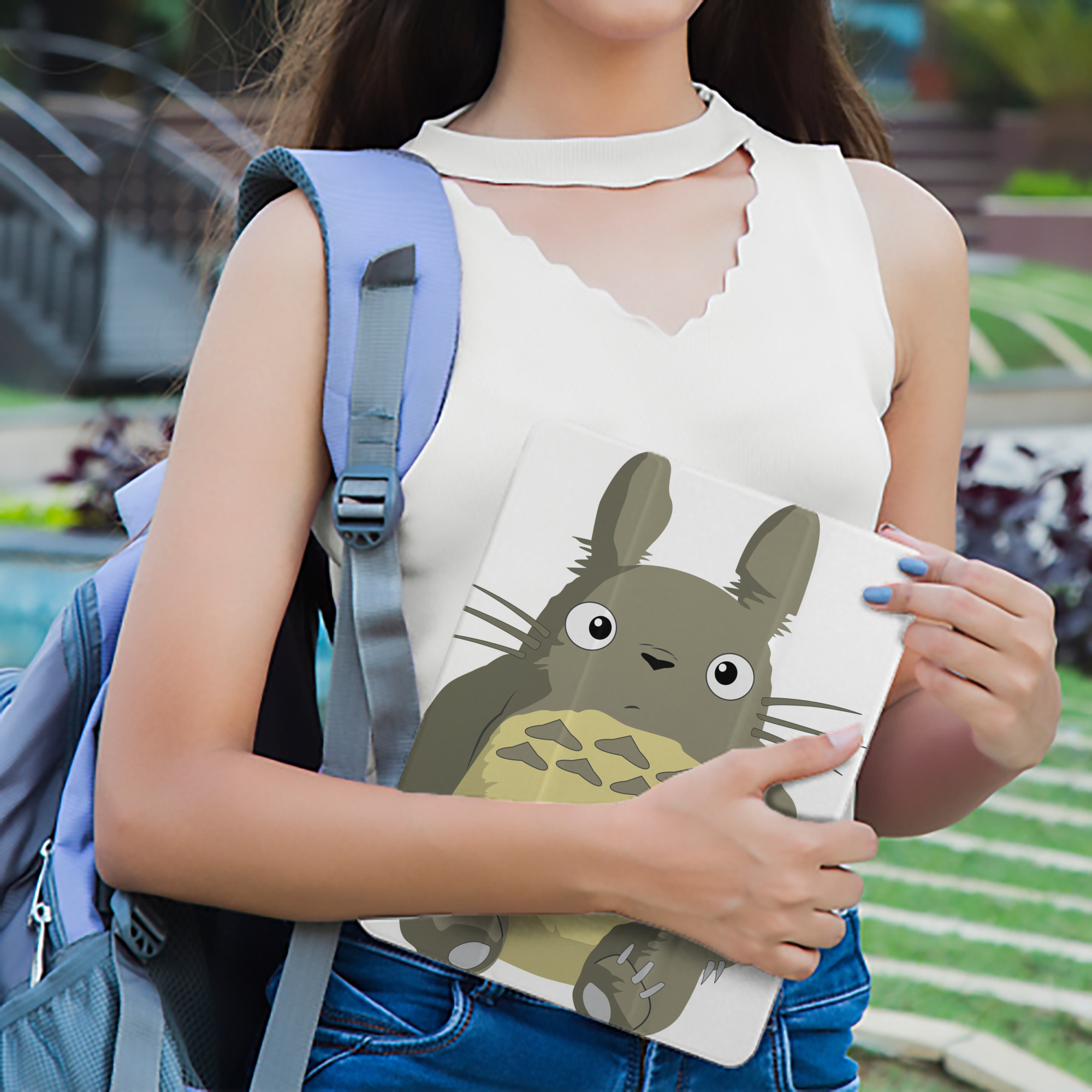 となりのトトロ 草壁メイ 草壁サツキ My Neighbor Totoro Satsuki Kusakabe Mei Kusakabe IPad ケース ペン収納付き 三つ折りスタンド PUレザー×シリコン 対応機種9.5/10.5/10.9インチ